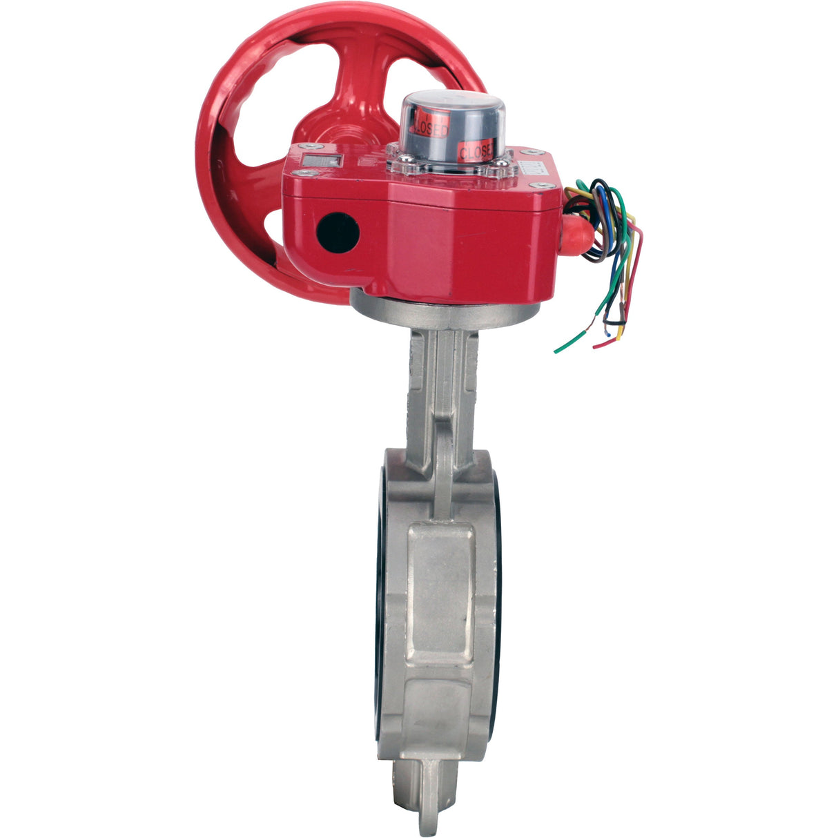 Válvula de mariposa de agua Elephant 316L-316L-NBR material del cuerpo - acero inoxidable AISI 316L, material del disco - acero inoxidable AISI 316L, sello - NBR con engranaje Elephant HGBF, con indicador de posición y sensor de retroalimentación