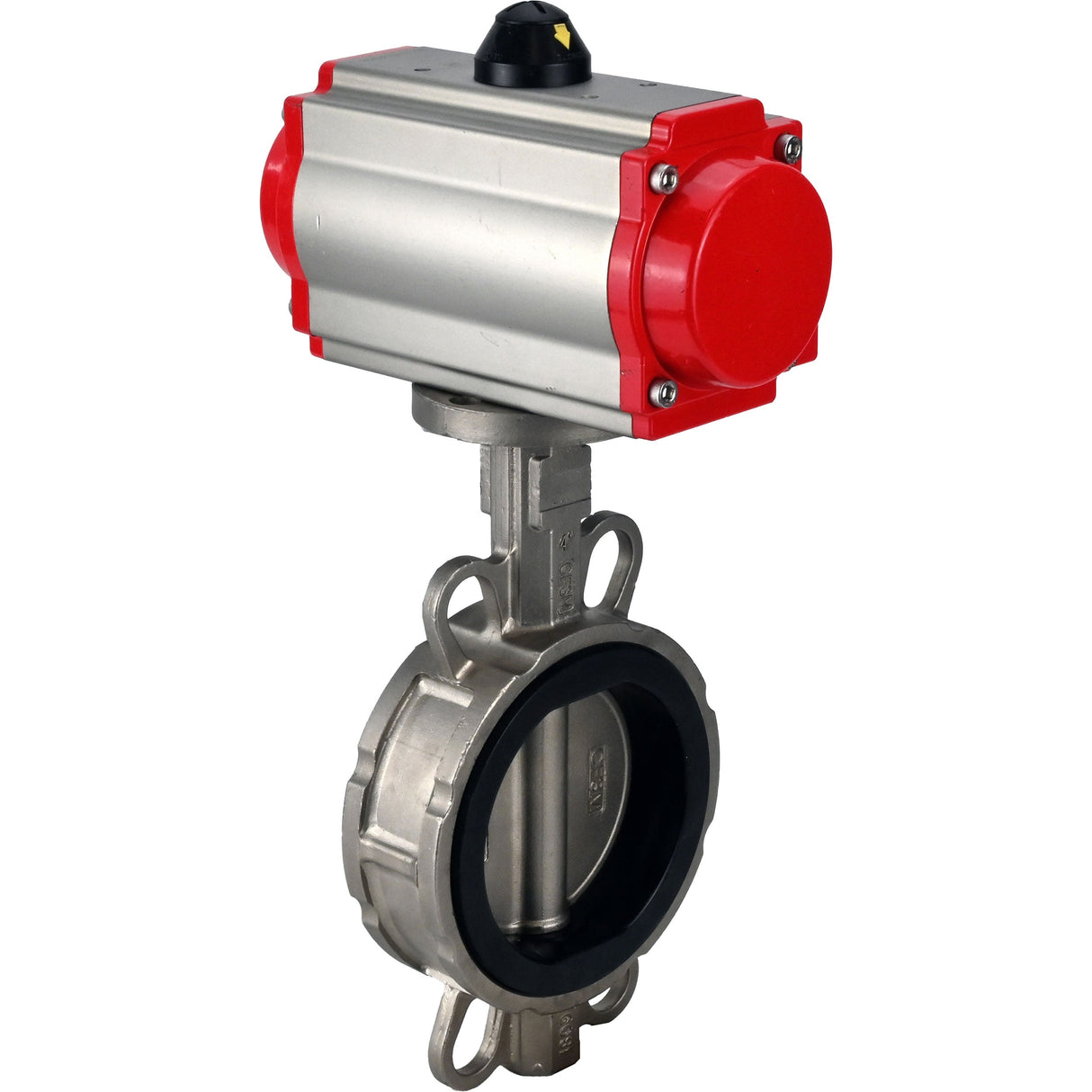 Válvula de mariposa de agua Elephant 316l-viton-da-4m310-24v, material del cuerpo - acero inoxidable AISI 316L, material del disco - acero inoxidable AISI 316L, sello - VITON, actuador neumático operado