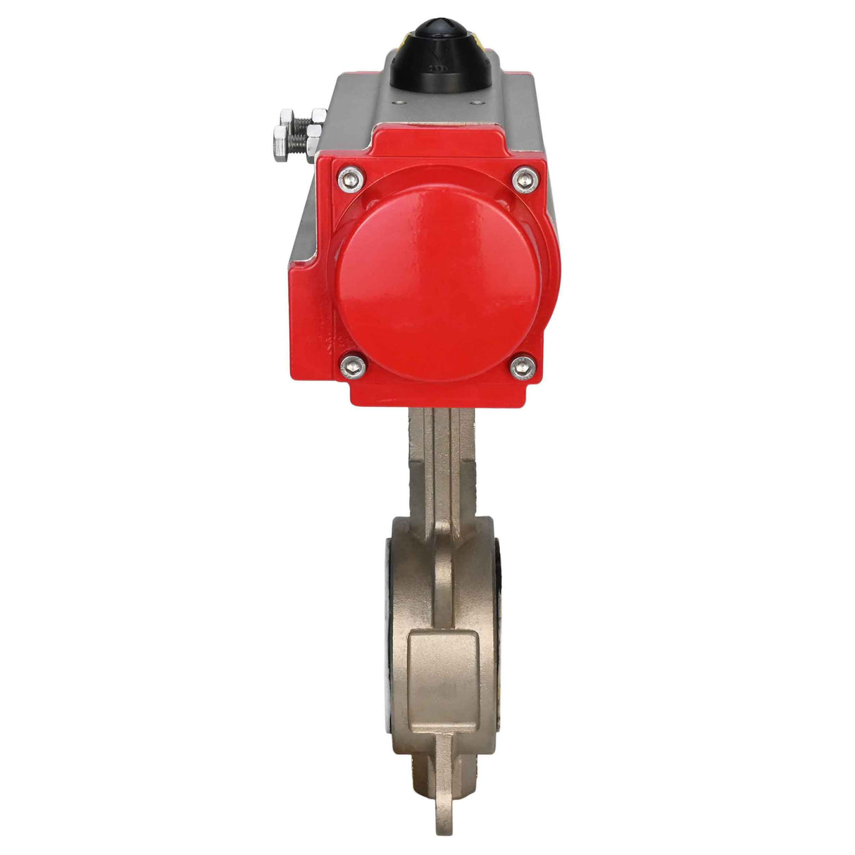 Válvula de mariposa de agua Elephant 316l-ptfe-elephant-sa, material del cuerpo - acero inoxidable AISI 316L, material del disco - acero inoxidable AISI 316L, sello - PTFE, actuador neumático operado