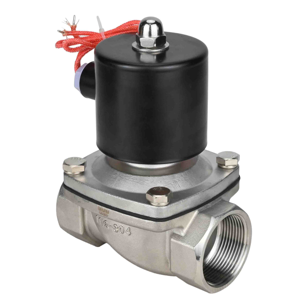 Electroválvula eléctrica de acción directa de dos vías normalmente cerrada Elephant VS2W-101V-NC VITON 24V, material del cuerpo - acero inoxidable AISI 304, junta - Viton