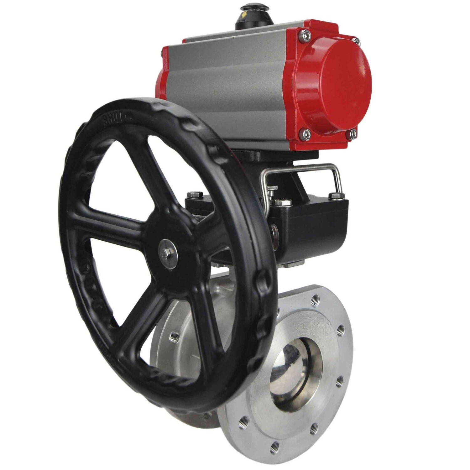 Válvula de bola de acero inoxidable Elephant kchmfp-elephant-da-hdm-4m310-110/220v, material del cuerpo - acero inoxidable AISI 316, material de la bola - acero inoxidable AISI 316, junta - PTFE, accionamiento por actuador neumático