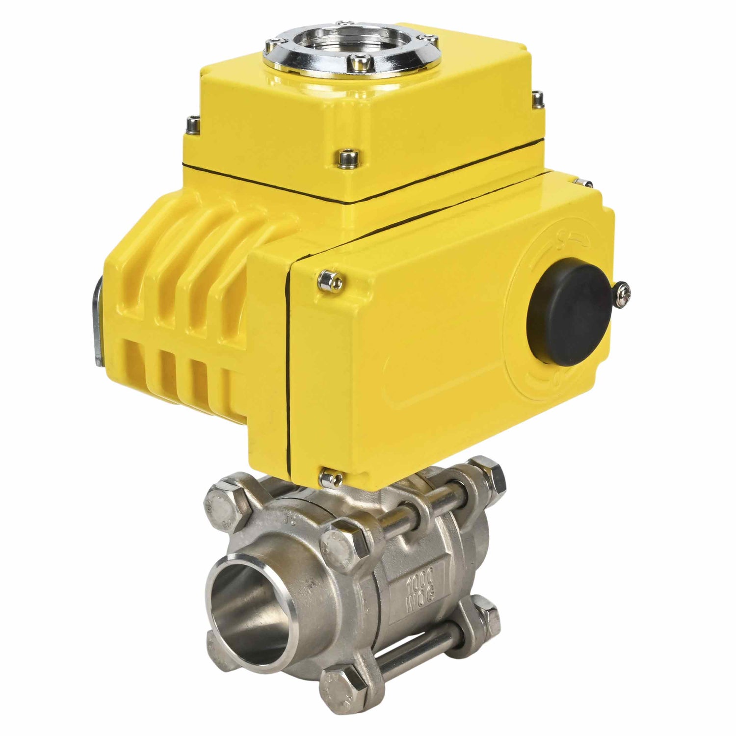 Válvula de bola de acero inoxidable Elephant BVPP 316.200-ISO PSI914 SS316 paso completo, para soldar, material del cuerpo - acero inoxidable, actuador eléctrico de cuarto de vuelta Elephant-003 220 V