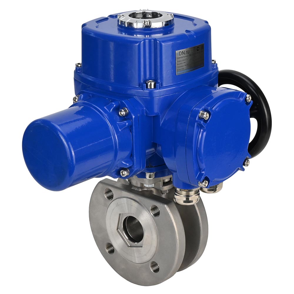 Válvula de bola de acero inoxidable Elephant-BVсFP.316.200 PSI232, paso completo, brida compacta, actuador eléctrico de cuarto de vuelta Elephant QT-W (M) 220 V