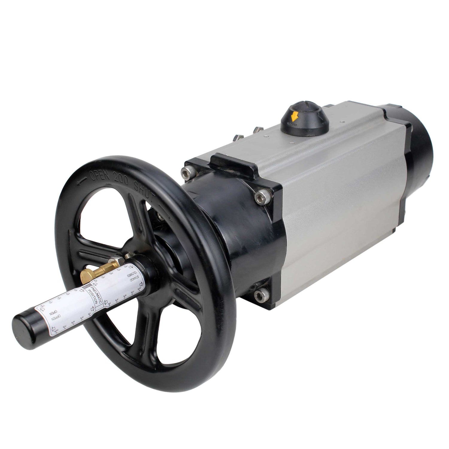 Actuador neumático de doble efecto Elephant PA-DA-105-1, brida ISO F07/F10, cuadrado 22х22