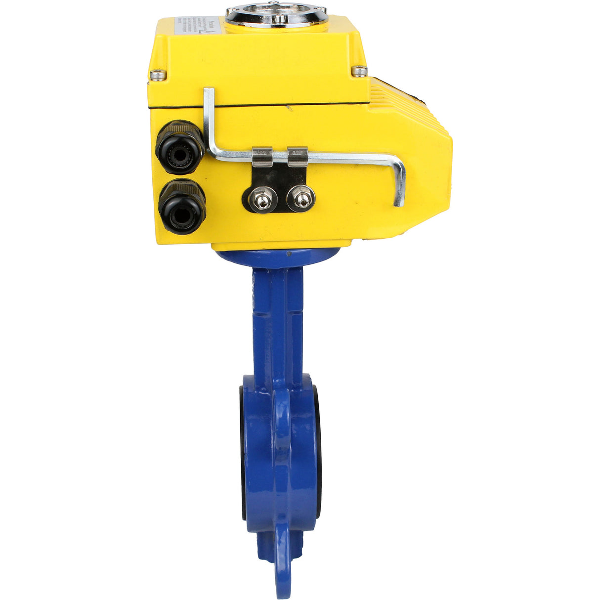 Válvula de mariposa de agua Elephant ggg50-316l-epdm-elephant-24v, material del cuerpo - hierro fundido GGG50, material del disco - acero inoxidable AISI 316L, sello - EPDM, actuador eléctrico operado