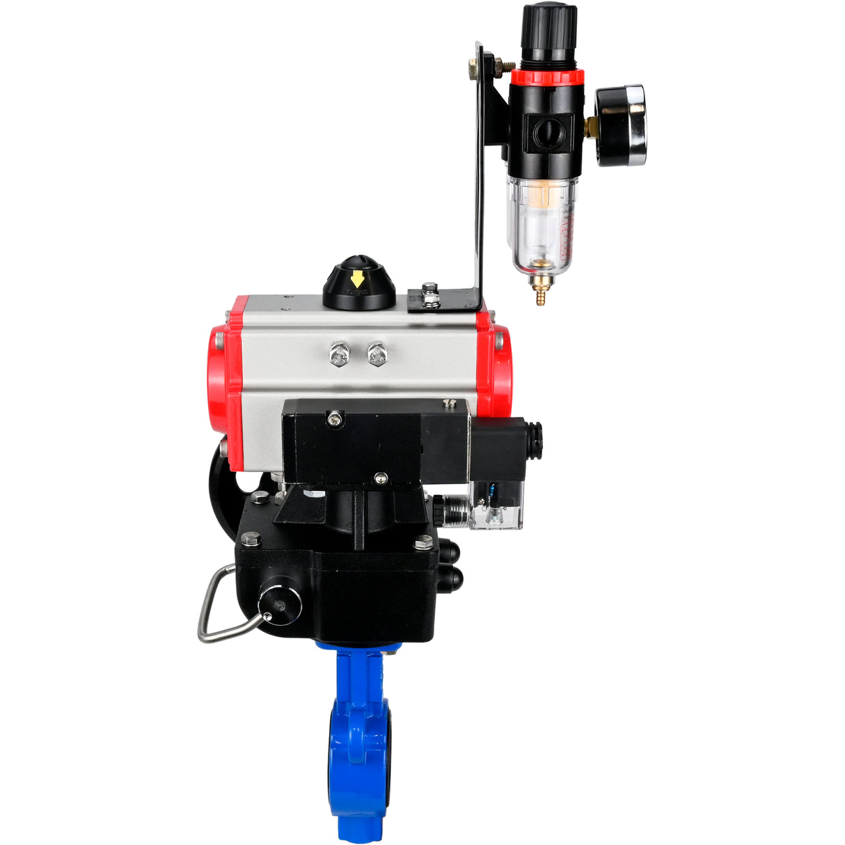 Válvula de mariposa de agua Elephant al-316l-epdm-elephant-da-4m310-110/220-hdm-afc2000, material del cuerpo - aleación de aluminio, material del disco - acero inoxidable AISI 316L, sello - EPDM, actuador neumático operado