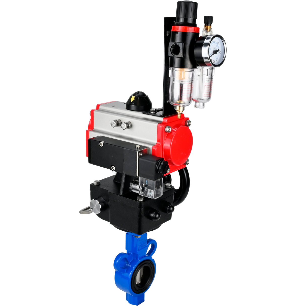 Válvula de mariposa de agua Elephant al-316l-epdm-elephant-da-4m310-110/220-hdm-afc2000, material del cuerpo - aleación de aluminio, material del disco - acero inoxidable AISI 316L, sello - EPDM, actuador neumático operado