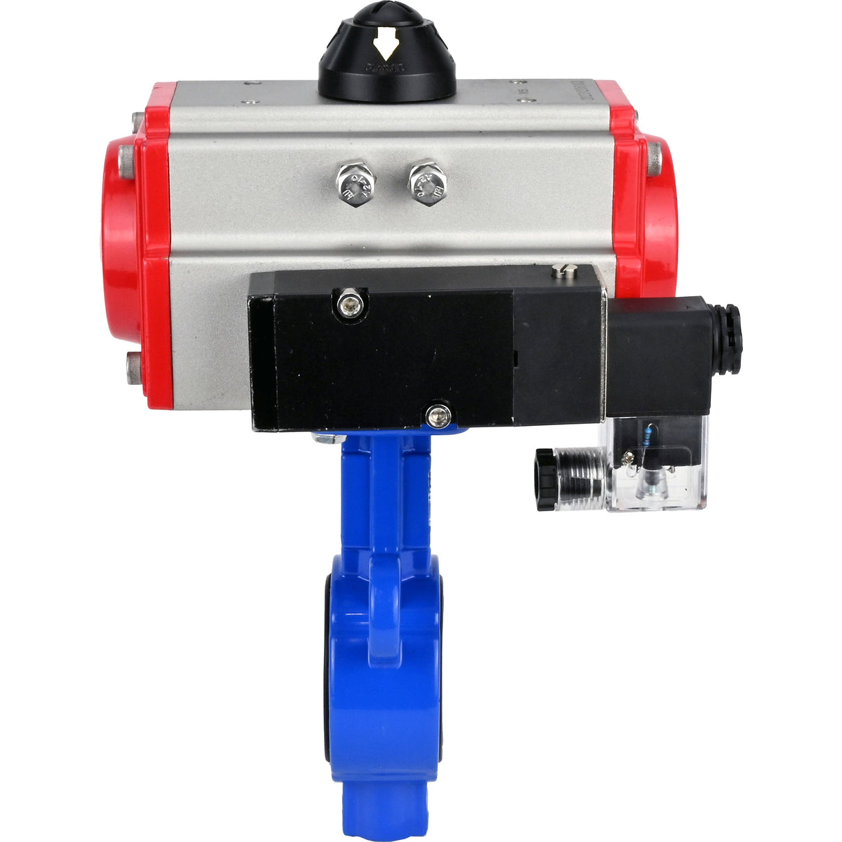 Válvula de mariposa de agua Elephant al-316l-epdm-elephant-da-4m310-110/220, material del cuerpo - aleación de aluminio, material del disco - acero inoxidable AISI 316L, sello - EPDM, actuador neumático operado