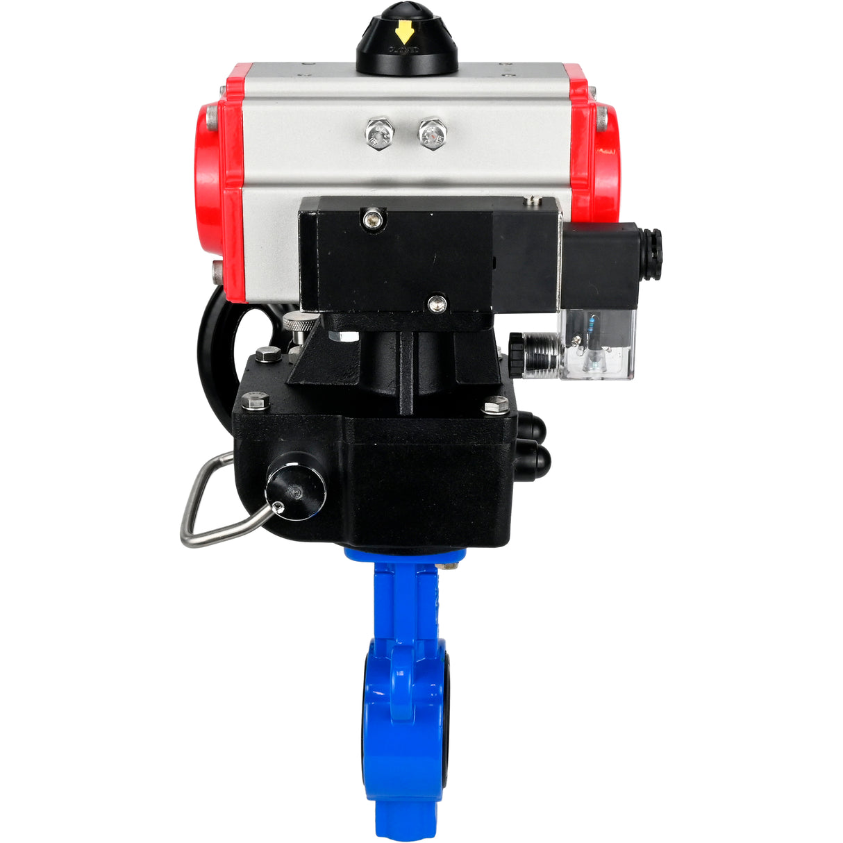 Válvula de mariposa de agua Elephant al-316l-epdm-elephant-da-4m310-24-hdm, material del cuerpo - aleación de aluminio, material del disco - acero inoxidable AISI 316L, sello - EPDM, actuador neumático operado