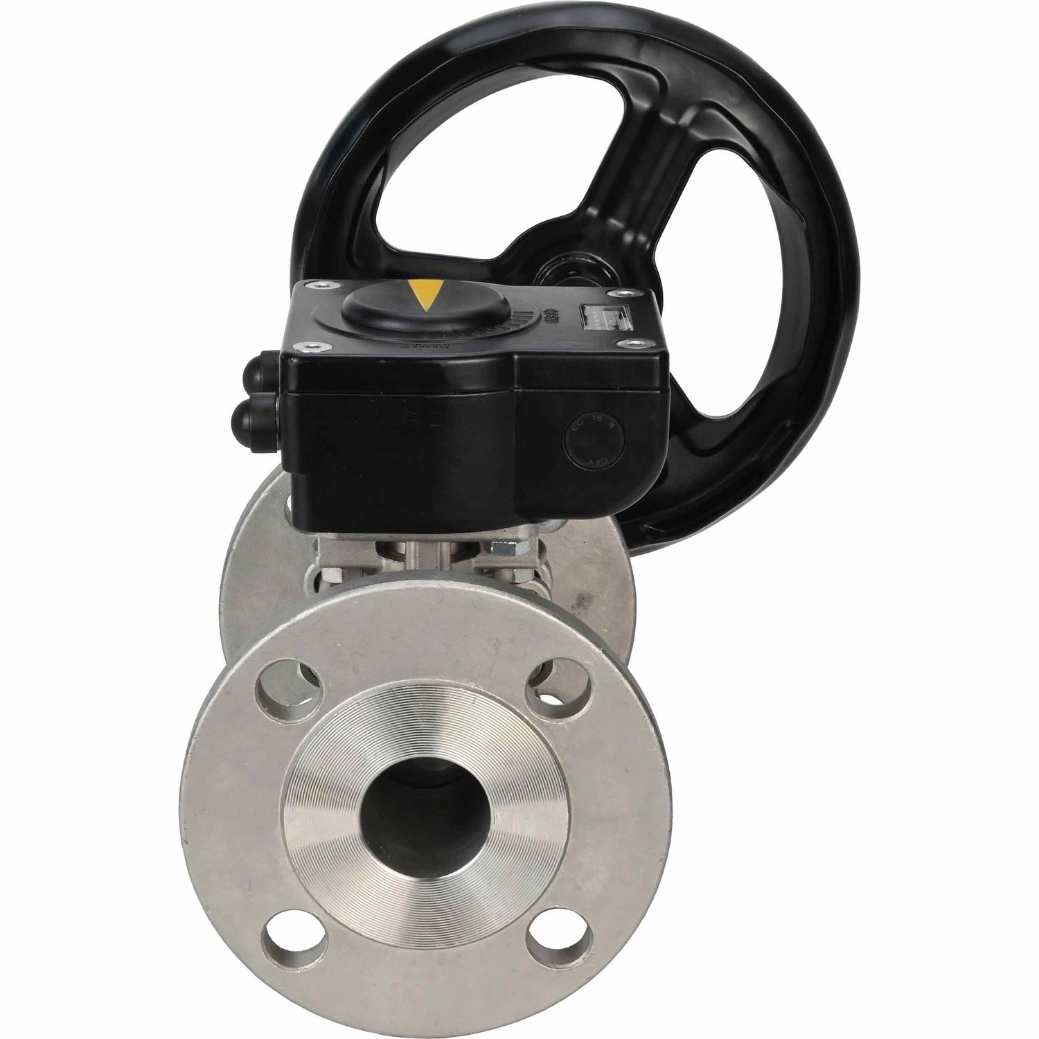 Válvula de bola de acero inoxidable Elephant ksfpt-304-180-ham, material del cuerpo - acero inoxidable AISI 304, material de la bola - acero inoxidable AISI 304, sello - PTFE, operado por manija