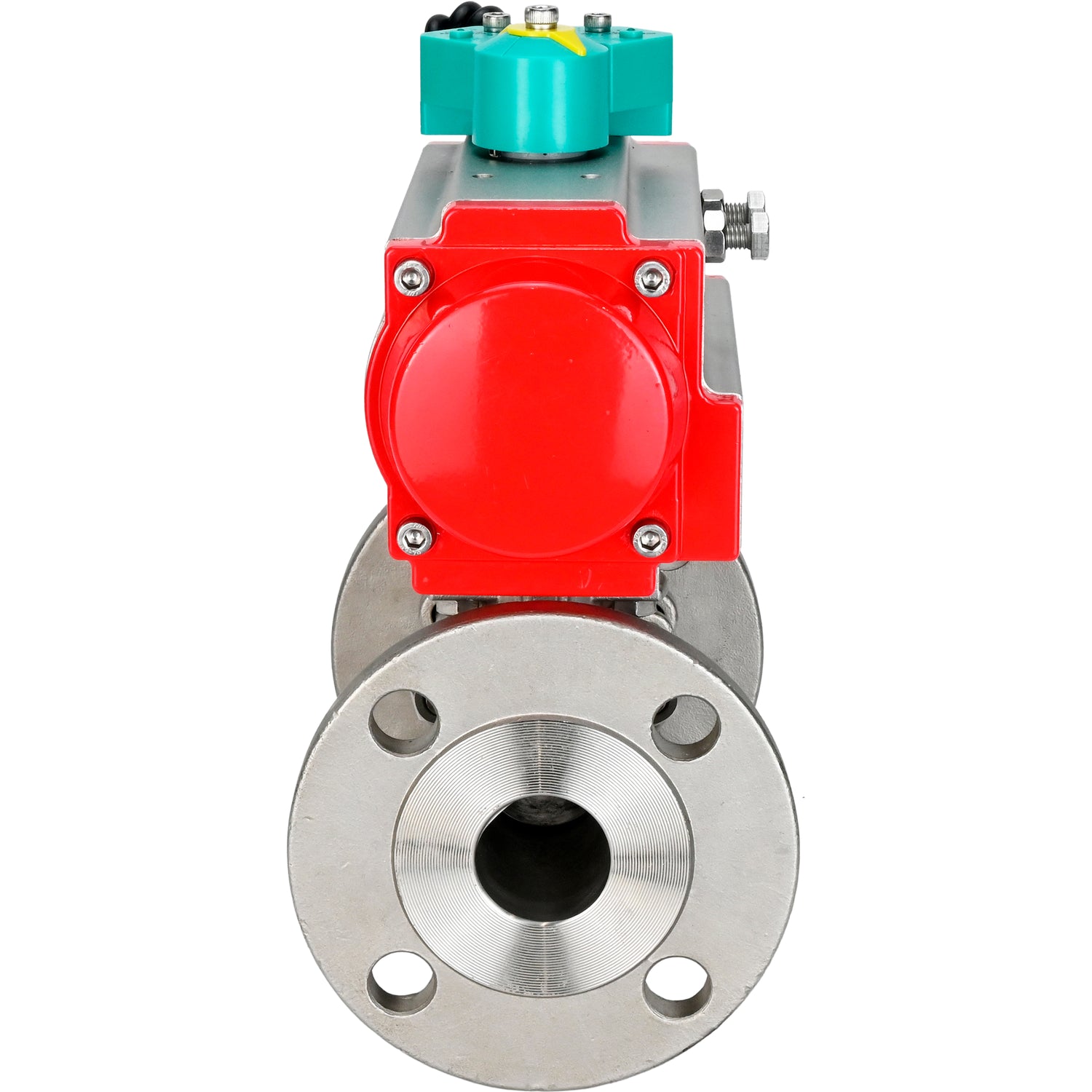 Ball valves Elephant BV3131P(3pc)-FP-F-ISO-H DN15-100 16-40/25/16 bar full bore, flanged, body - 304 stainless steel, seal - PTFE, with pneumatic drive PA-DA and ALS200D magnetic switch