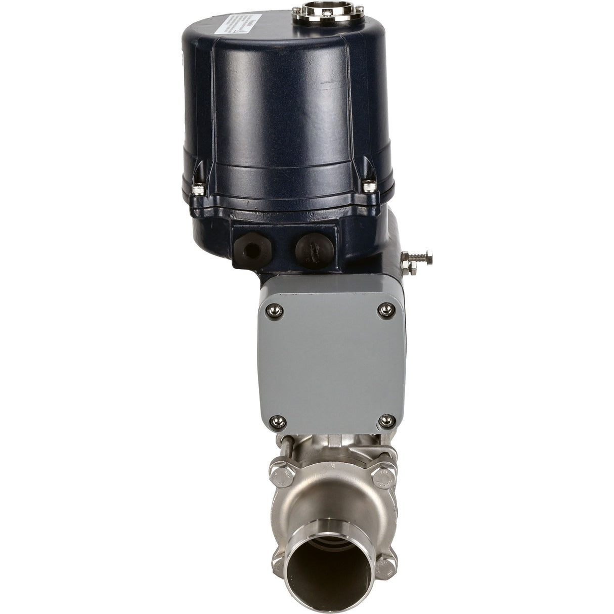Ball valves Elephant BV3232P(3pc)-FP-W-ISO-H LONG full bore, welded, body - SS316 stainless steel, seal - PTFE, with electric quarter turn actuator Elephant QTSA-N-EM-O0-220VAC