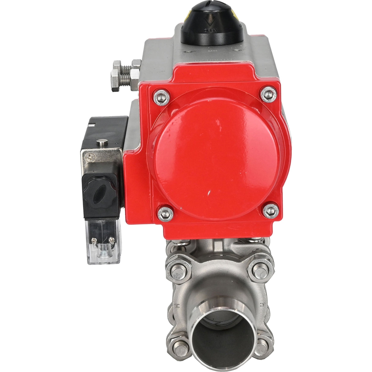 Ball valves Elephant BV3232P(3pc)-FP-W-ISO-H LONG full bore, body - stainless steel 316, for welding, with pneumatic actuator Elephant PA-SA and pneumatic distributor 4M310-08 NAMUR 220V
