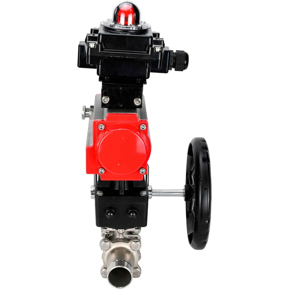 Ball valves Elephant BV3232P(3pc)-FP-W-ISO-H LONG DN50-150 full bore, body - stainless steel 316, welded, with Elephant PA-DA pneumatic actuator, Elephant MON gearbox and APL- limit switch block 410N EX