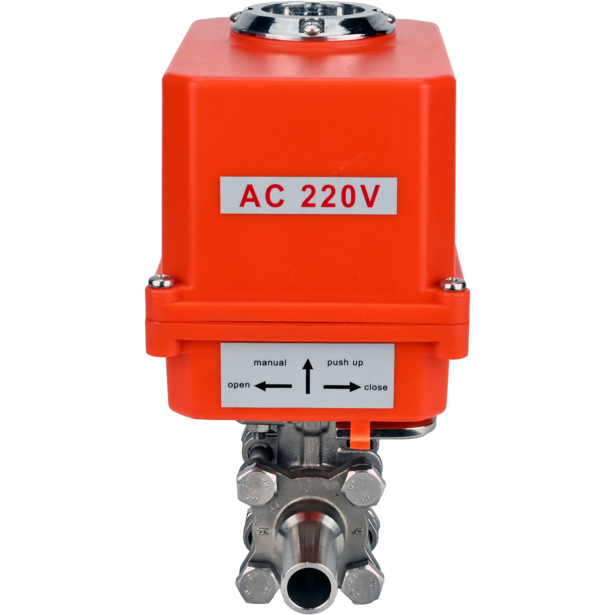 Vannes à boisseau sphérique Elephant BV3131P(3pc)-FP-W-ISO-H LONG à passage intégral, corps - acier inoxydable 304, soudé, avec entraînement électrique 1/4 de tour Elephant QT-N-EM-O1-220VAC-U1 MINI 220V