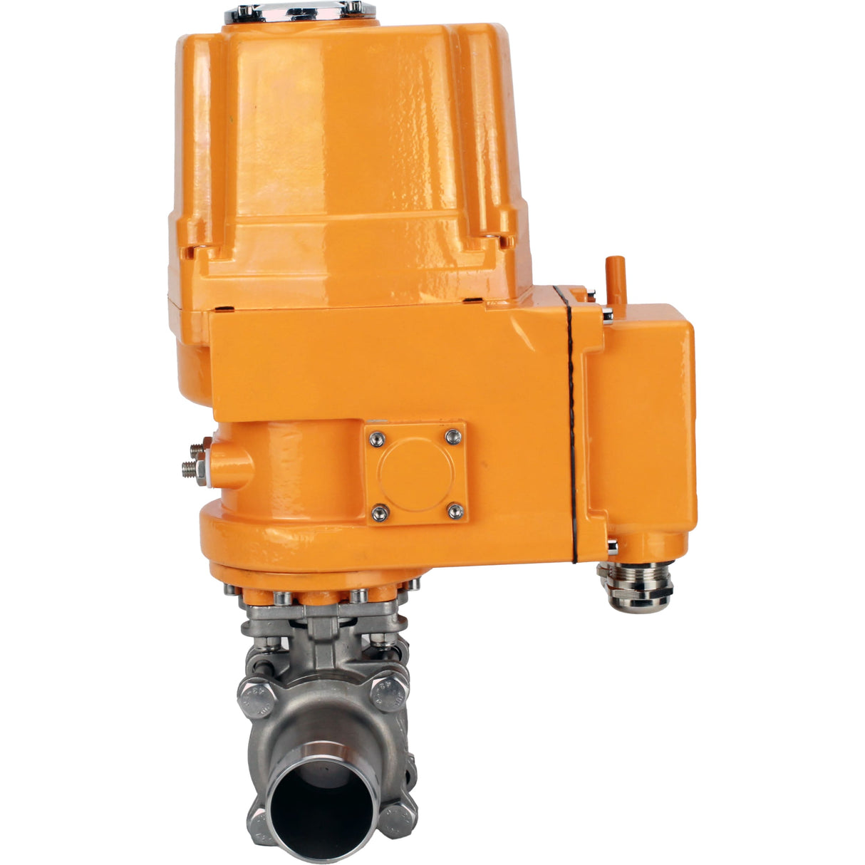 Vannes à boisseau sphérique Elephant BV3131P(3pc)-FP-W-ISO-H LONG à passage intégral, corps - acier inoxydable 304, soudé, avec entraînement électrique antidéflagrant 1/4 de tour Elephant QT-EX-EM-O2-220VAC-U1 220V