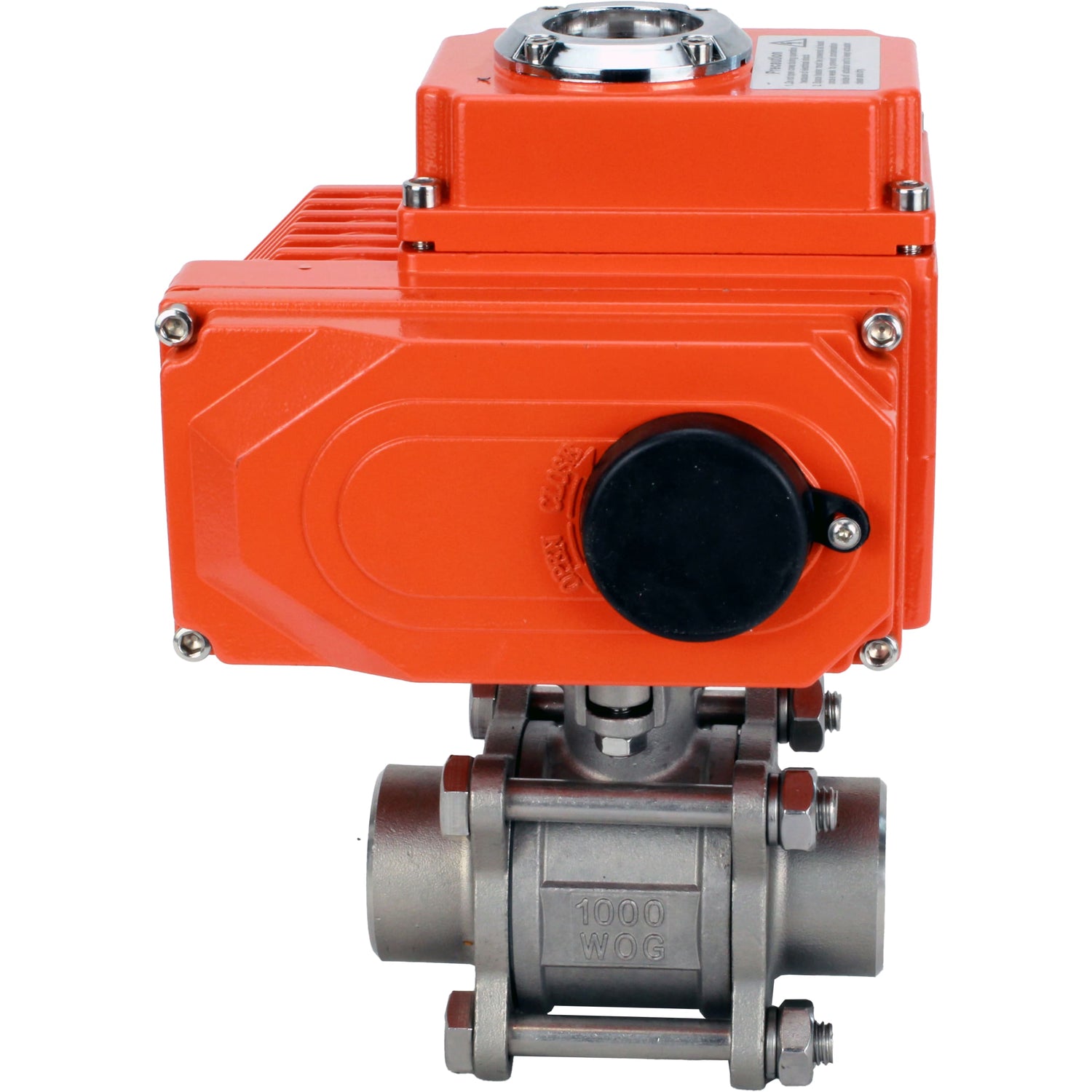 Ball valves Elephant BV3232P(3pc)-FP-W-ISO-H WDVF DN15-32 63 bar full bore, body - 316 stainless steel, seal - PTFE, for welding, with a 1/4-turn electric drive Elephant QT-N-EM-O1-220VAC-U1 HARK