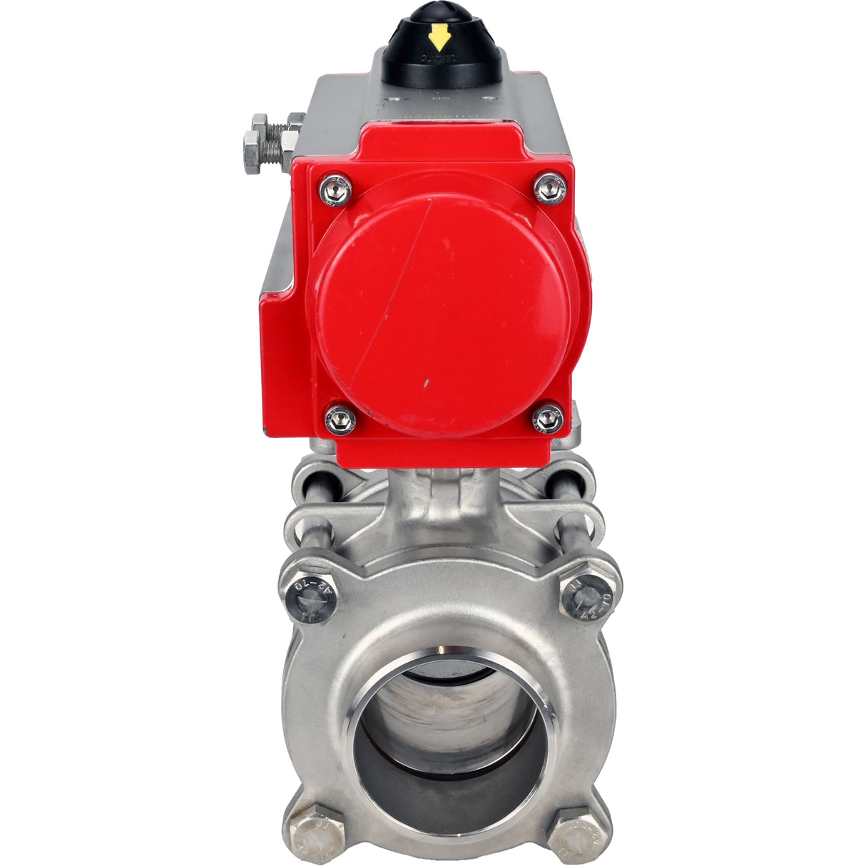 Ball valves Elephant BV3232P(3pc)-FP-W-ISO-H WDVF DN15-32 63 bar full bore, body - 316 stainless steel, seal - PTFE, for welding, with PA-SA pneumatic actuator