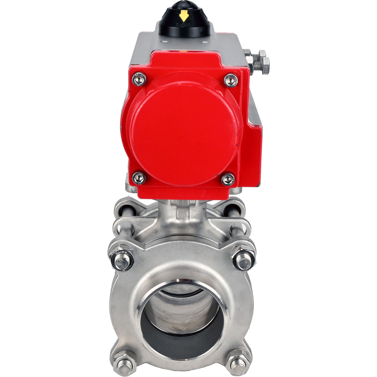 Ball valves Elephant BV3232P(3pc)-FP-W-ISO-H WDVF DN15-32 63 bar full bore, body - 316 stainless steel, seal - PTFE, for welding, with PA-SA pneumatic actuator