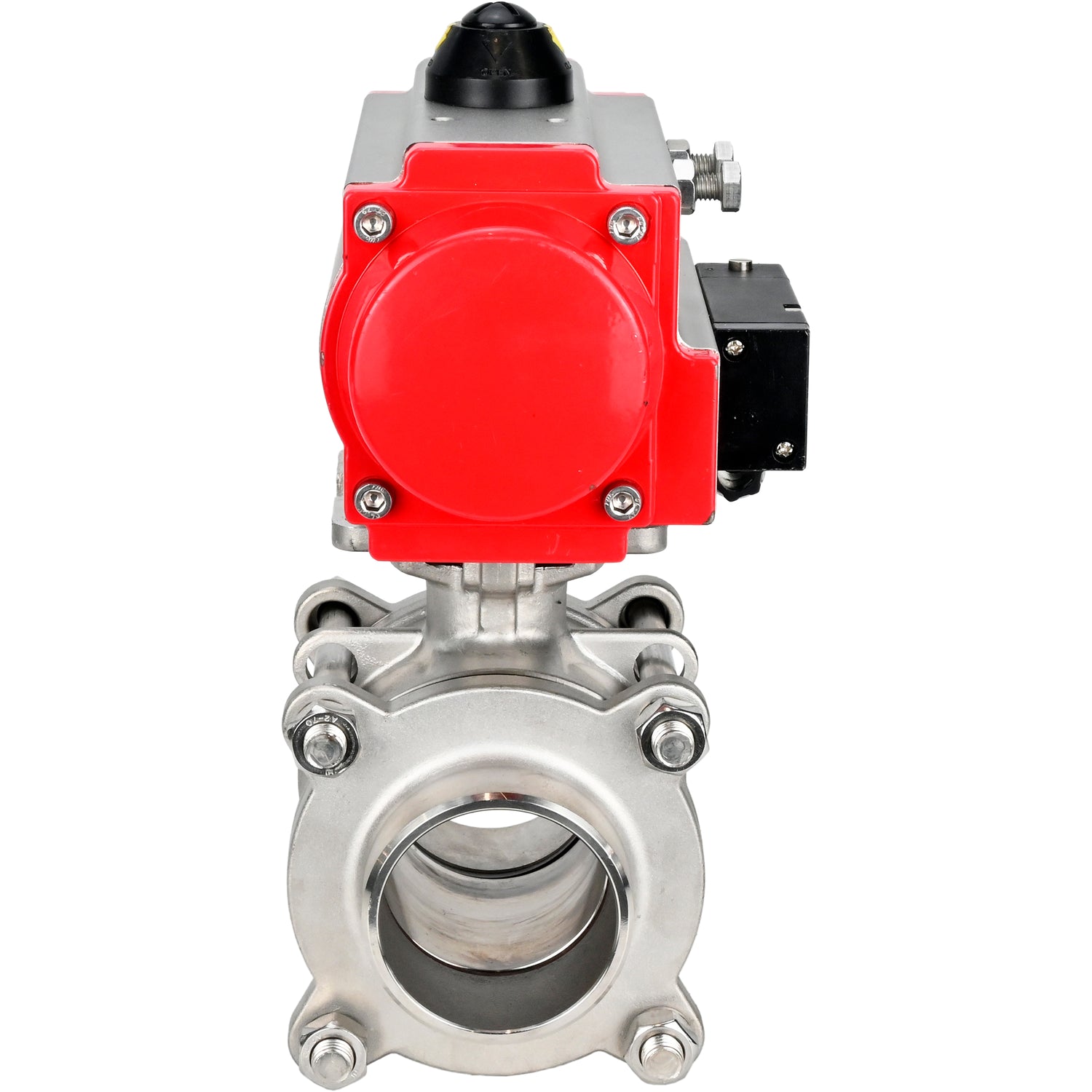 Ball valves Elephant BV3232P(3pc)-FP-W-ISO-H WDVF DN15-32 63 bar full bore, body - 316 stainless steel, seal - PTFE, for welding, with PA-SA pneumatic actuator, pneumatic distributor 4M310-08 NAMUR 220V