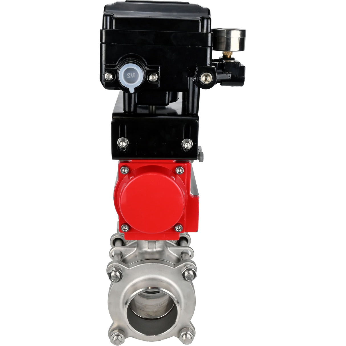 Ball valves Elephant BV3232P(3pc)-FP-W-ISO-H WDVF DN15-32 63 bar full bore, 316 stainless steel, seal - PTFE, for welding, with PA-DA pneumatic actuator, YT-1000RSN electro-pneumatic rotary positioner with feedback