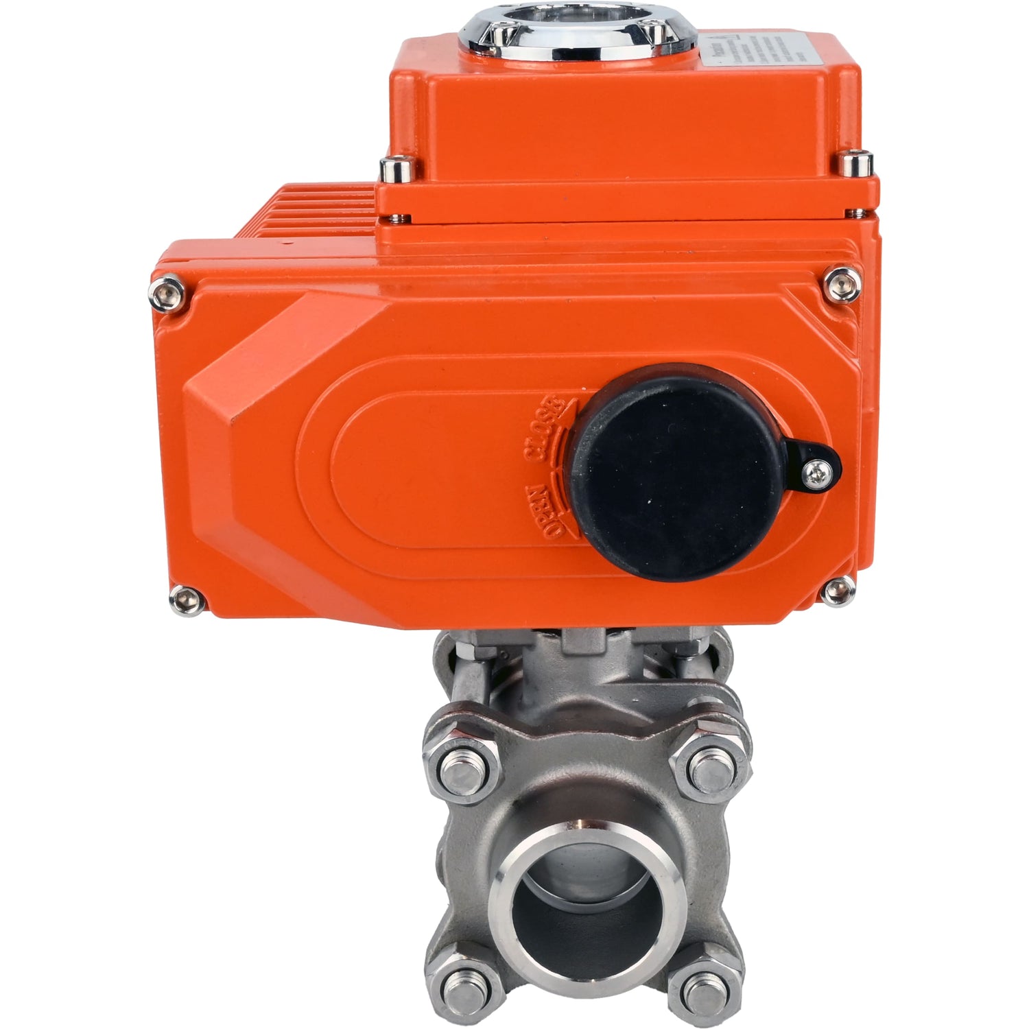 Ball valves Elephant BV3232P(3pc)-FP-W-ISO-H WDVF DN15-32 63 bar full bore, body - 316 stainless steel, seal - PTFE, for welding, with a 1/4-turn electric drive Elephant QT-N-EM-O1-24VDC-U1 HARK