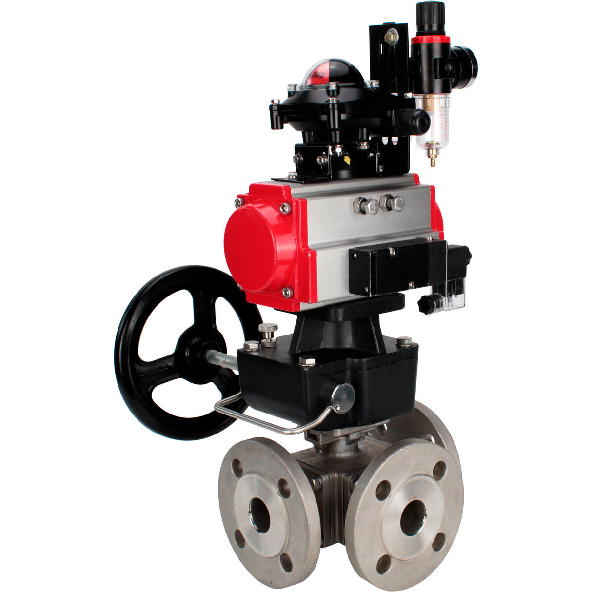 Ball valves Elephant BV3232P(4pc)-FP-3WL-F-ISO-H 16 bar full bore, flanged, body - stainless steel SS316, ISO flange F03/F04-F10/F12, square 9x9-19x19, s Mon/drive PA-DA, mon/distribution 4M310-08 24V, LSU APL-210N, Doubler MON3-700-T38-ISO and ATU A