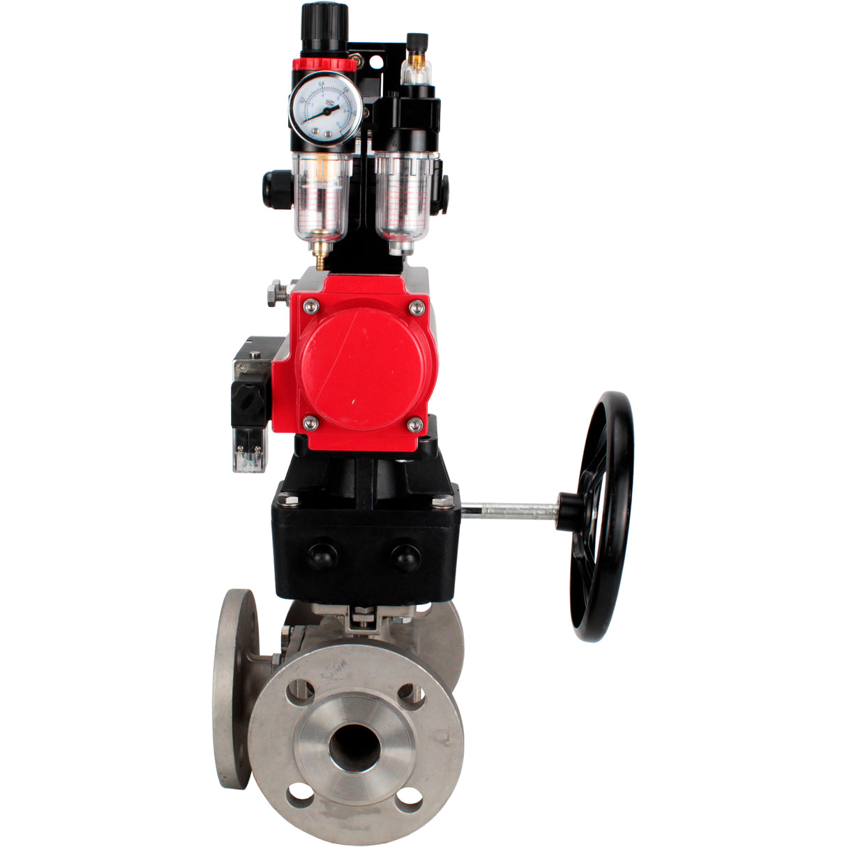 Ball valves Elephant BV3232P(4pc)-FP-3WL-F-ISO-H 16 bar full bore, flanged, body - stainless steel SS316, ISO flange F03/F04-F10/F12, square 9x9-19x19, s Mon/drive PA-DA, mon/distribution 4M310-08 24V, LSU APL-210N, Doubler MON3-700-T38-ISO and ATU A