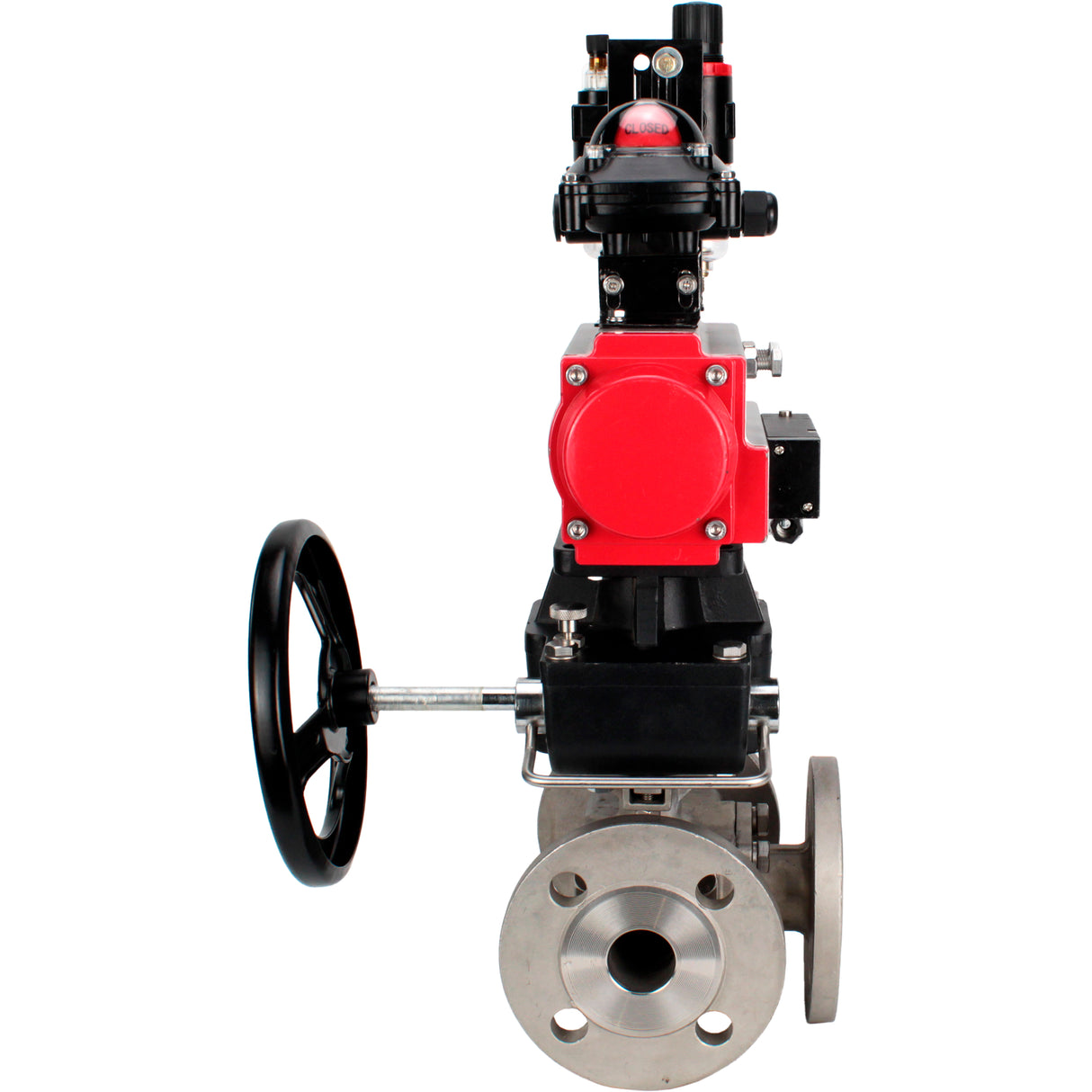 Ball valves Elephant BV3232P(4pc)-FP-3WL-F-ISO-H 16 bar full bore, flanged, body - stainless steel SS316, ISO flange F03/F04-F10/F12, square 9x9-19x19, s Mon/drive PA-DA, mon/distribution 4M310-08 24V, LSU APL-210N, Doubler MON3-700-T38-ISO and ATU A