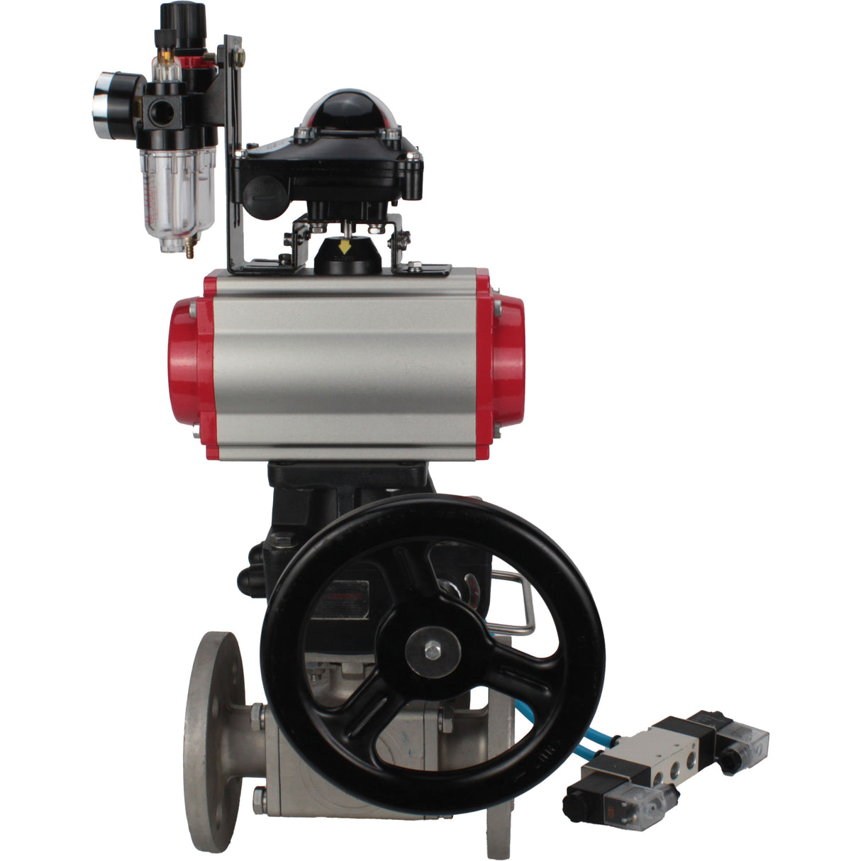 Ball valves Elephant BV3232P(4pc)-FP-3WL-F-ISO-H 16 bar full bore, flanged, body - stainless steel SS316, ISO flange F03/F04-F10/F12, square 9x9-19x19, s Mon/drive PA-DA, mon/distribution 4V320-10 220V, LSU APL-210N, Doubler MON3-700-T38-ISO and ATU A