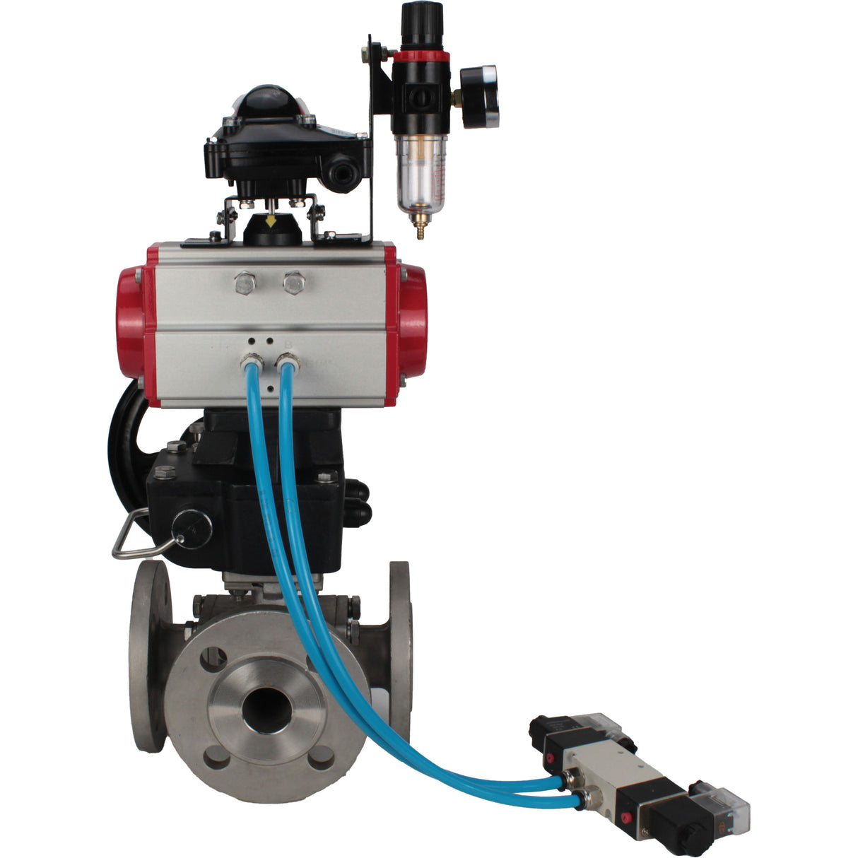 Ball valves Elephant BV3232P(4pc)-FP-3WL-F-ISO-H 16 bar full bore, flanged, body - stainless steel SS316, ISO flange F03/F04-F10/F12, square 9x9-19x19, s Mon/drive PA-DA, mon/distribution 4V320-10 220V, LSU APL-210N, Doubler MON3-700-T38-ISO and ATU A