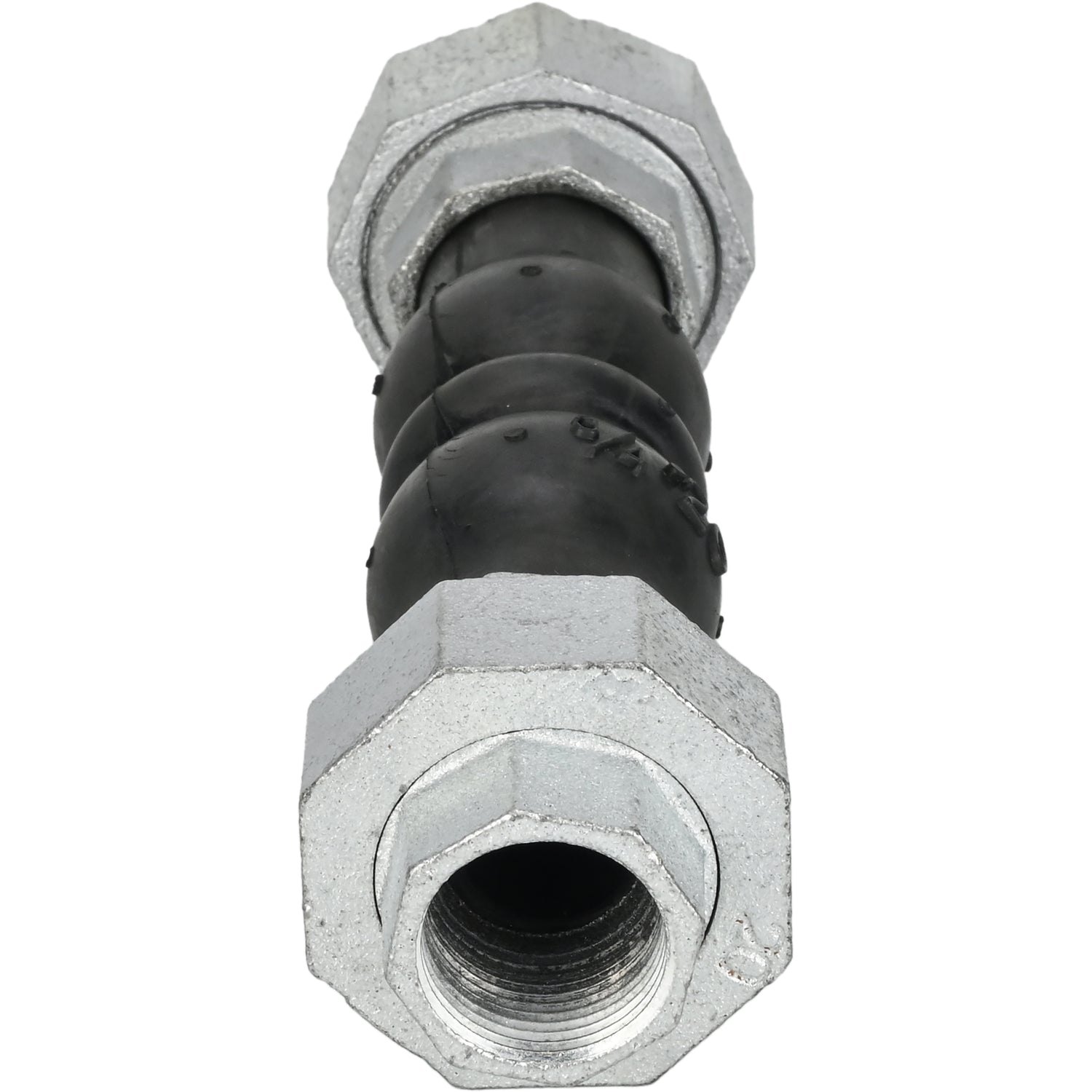 Compensateurs en caoutchouc Elephant CR-N17-T PN16, insert en caoutchouc (corps) - NBR, type de raccordement - fileté, matériau de l'élément fileté - fonte galvanisée