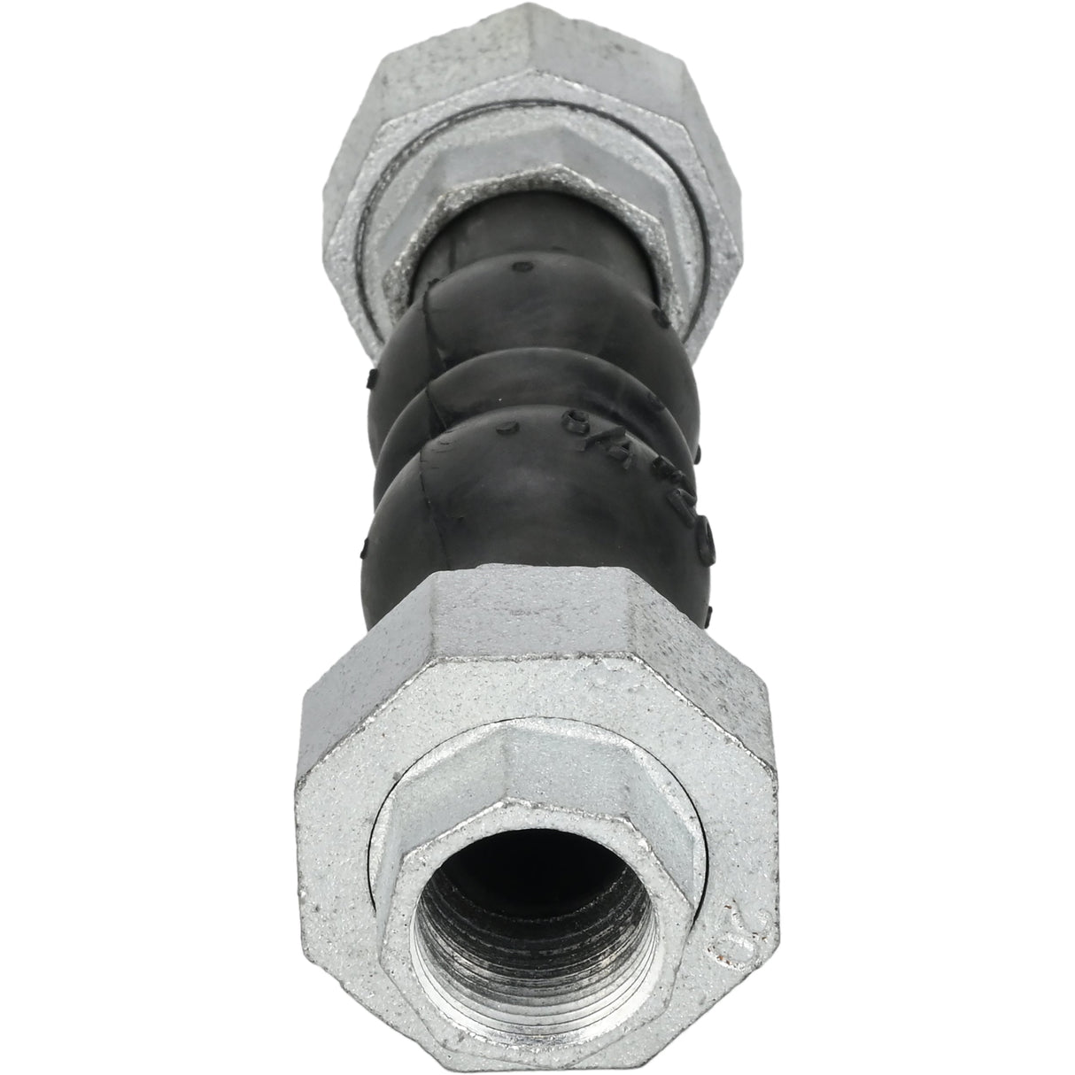 Compensateurs en caoutchouc Elephant CR-N17-T PN10, insert en caoutchouc (corps) - NBR, type de raccordement - fileté, matériau de l'élément fileté - fonte galvanisée