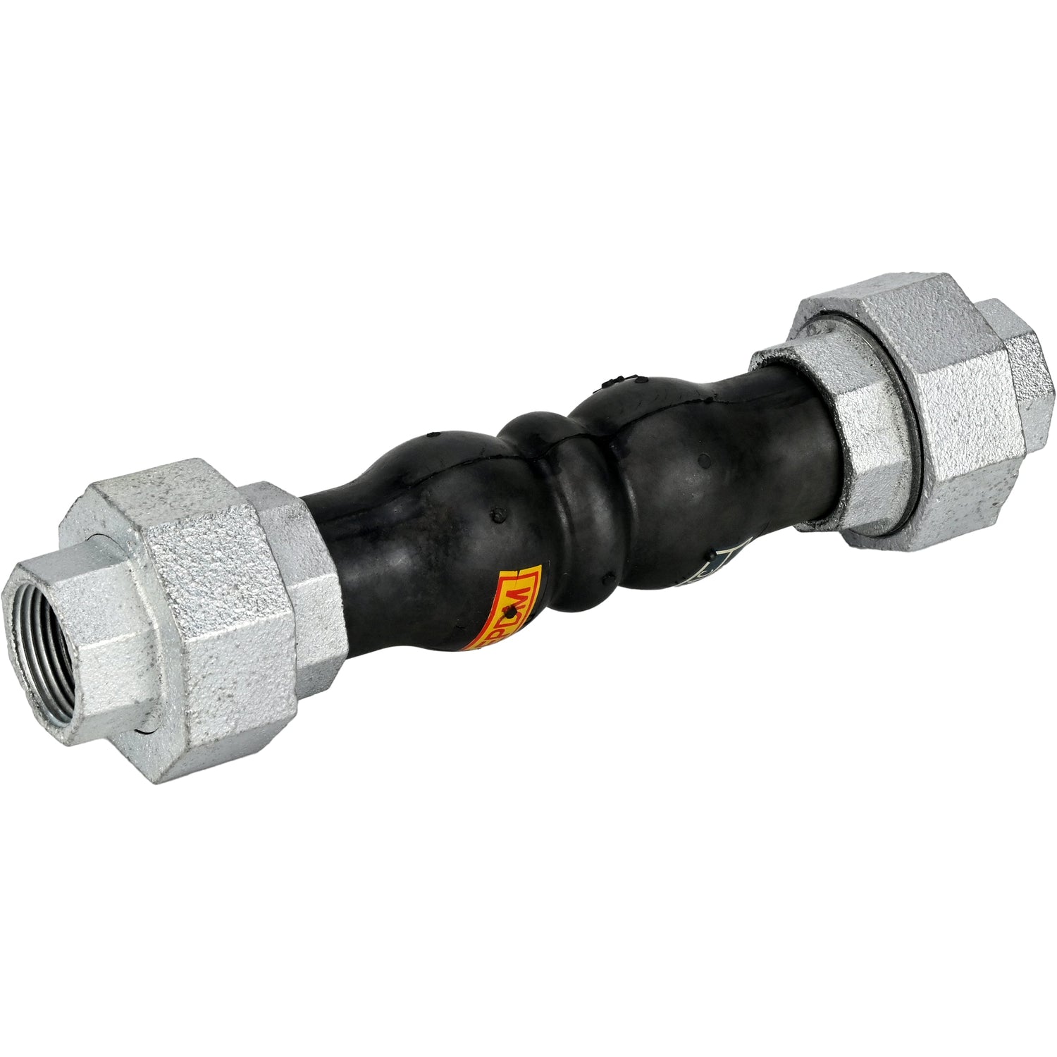 Compensateurs en caoutchouc Elephant CR-N17-T PN10, insert en caoutchouc (corps) - NBR, type de raccordement - fileté, matériau de l'élément fileté - fonte galvanisée