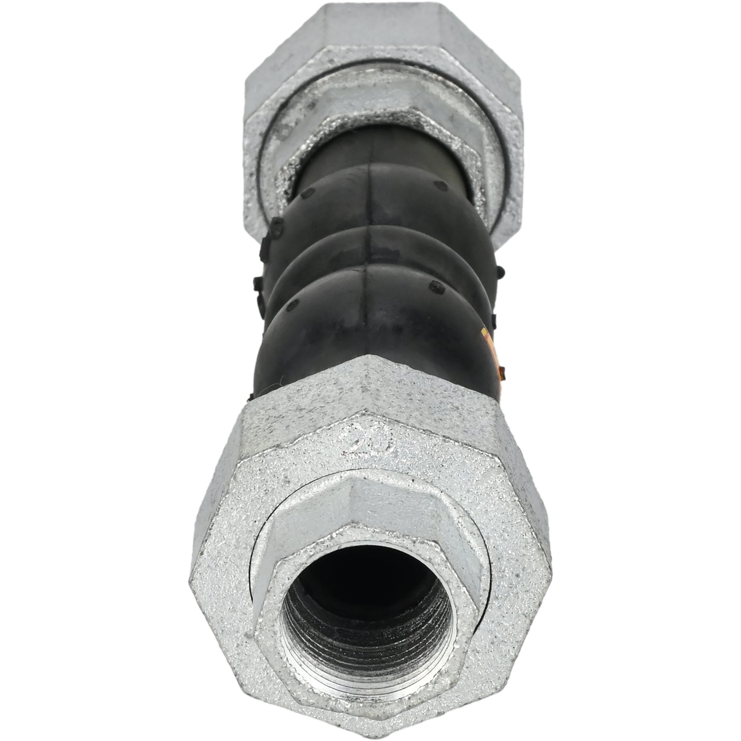 Compensateurs en caoutchouc Elephant CR-N17-T PN16, insert en caoutchouc (corps) - NBR, type de raccordement - fileté, matériau de l'élément fileté - fonte galvanisée