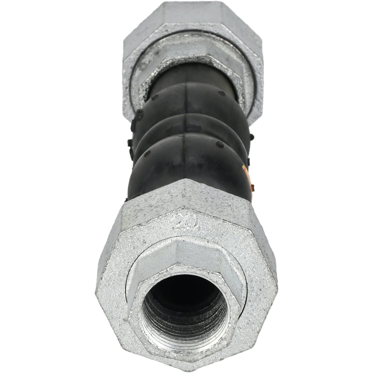 Compensateurs en caoutchouc Elephant CR-N17-T PN16, insert en caoutchouc (corps) - NBR, type de raccordement - fileté, matériau de l'élément fileté - fonte galvanisée