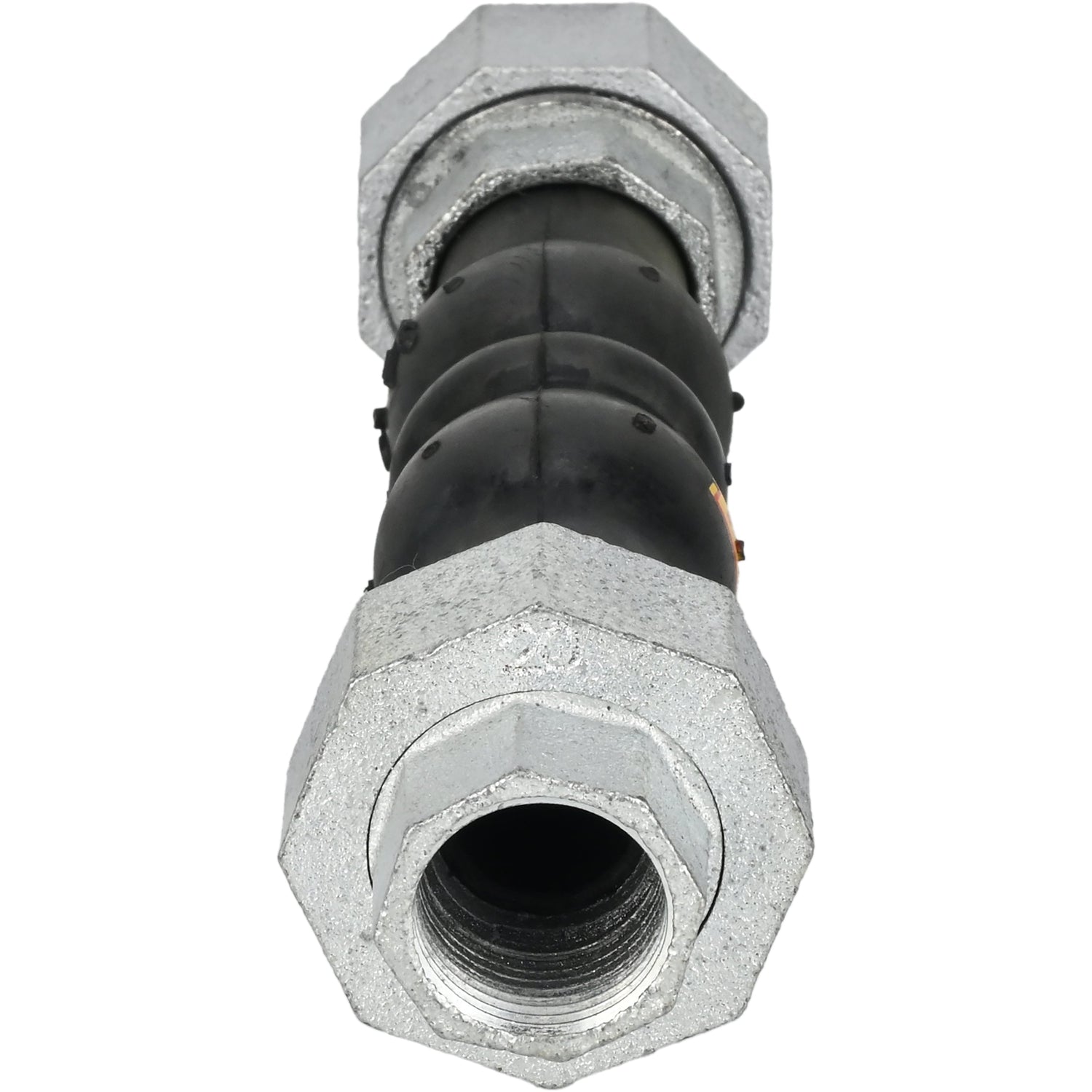 Compensateurs en caoutchouc Elephant CR-N17-T PN16, insert en caoutchouc (corps) - NBR, type de raccordement - fileté, matériau de l'élément fileté - fonte galvanisée