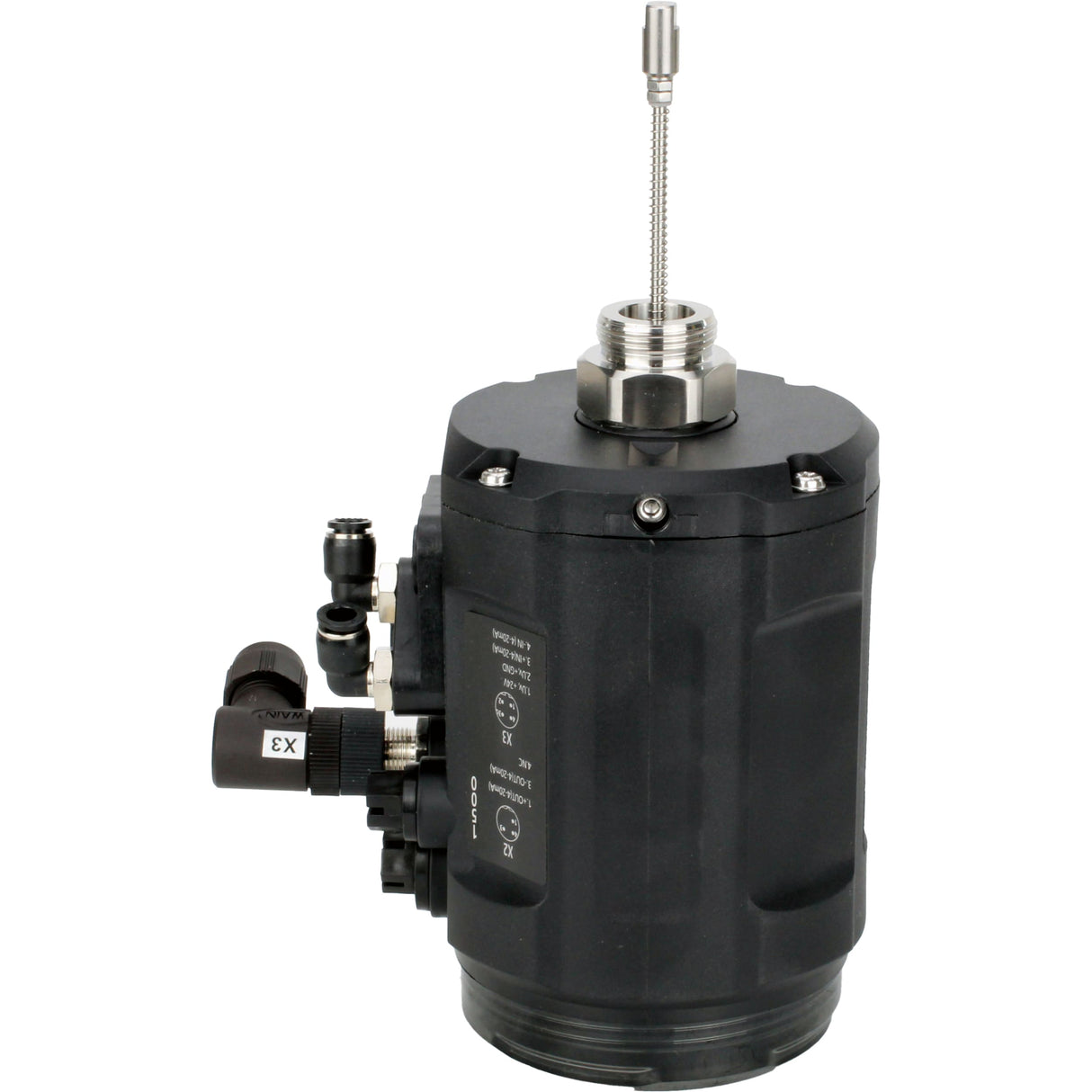 Electropneumatic positioners Elephant EIP-1500 intelligent, linear stroke range - 5-50mm, voltage - 24V, pressure - 3-7bar, housing - plastic, color - black