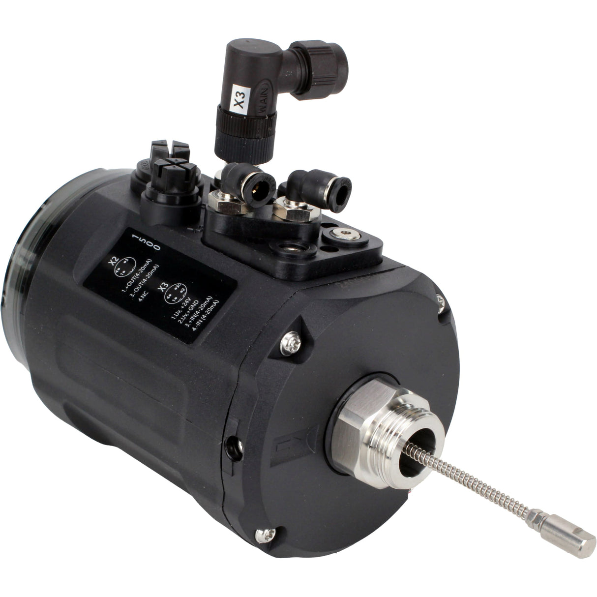 Electropneumatic positioners Elephant EIP-1500 intelligent, linear stroke range - 5-50mm, voltage - 24V, pressure - 3-7bar, housing - plastic, color - black