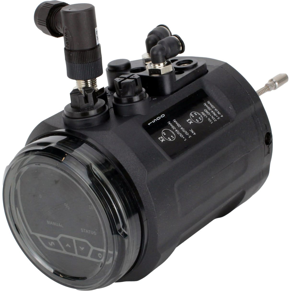 Electropneumatic positioners Elephant EIP-1500 intelligent, linear stroke range - 5-50mm, voltage - 24V, pressure - 3-7bar, housing - plastic, color - black