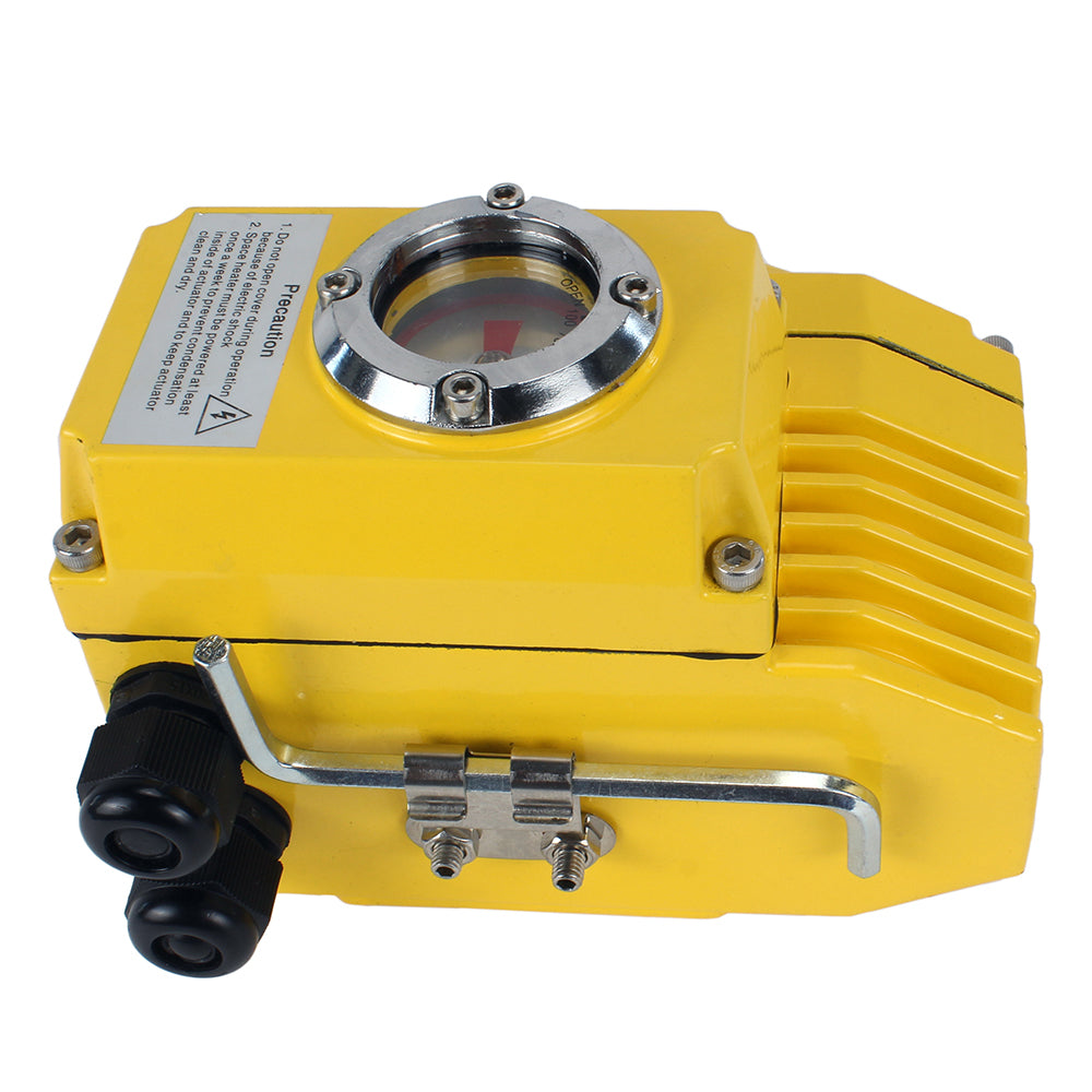 Actuador eléctrico de cuarto de vuelta Elephant 005-040 110/220V con sensor de retroalimentación y señal de control de entrada de 4-20 mA