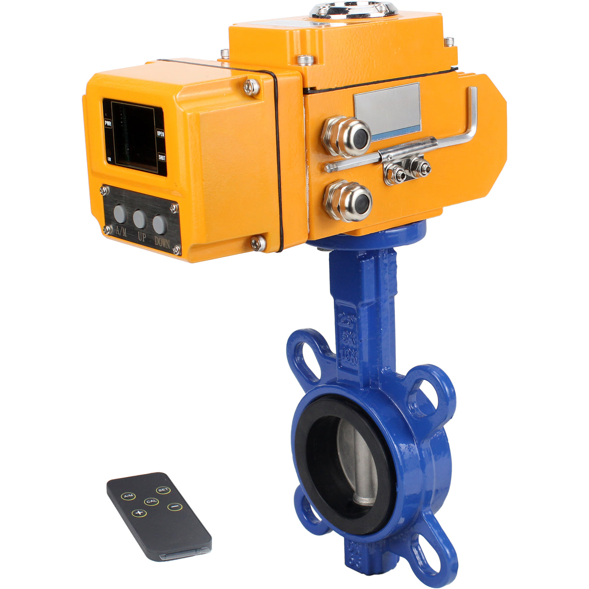 Válvula de mariposa de agua Elephant ggg50-316l-epdm-elephant-110/220-0-10, material del cuerpo - fundición GGG50, material del disco - acero inoxidable AISI 316L, junta - EPDM, accionamiento por actuador eléctrico