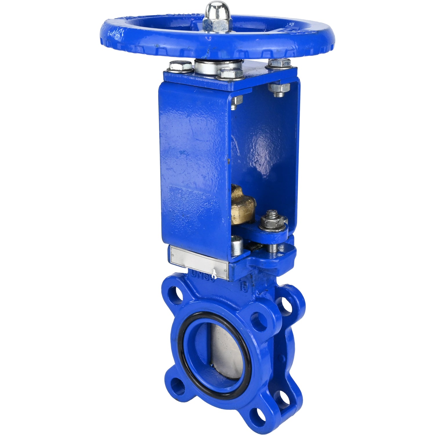 Vanne à guillotine Elephant GVKN1331E-2W-Fb-S, matériau du corps - fonte GGG40, matériau du couteau - acier inoxydable AISI 304, joint - EPDM, volant