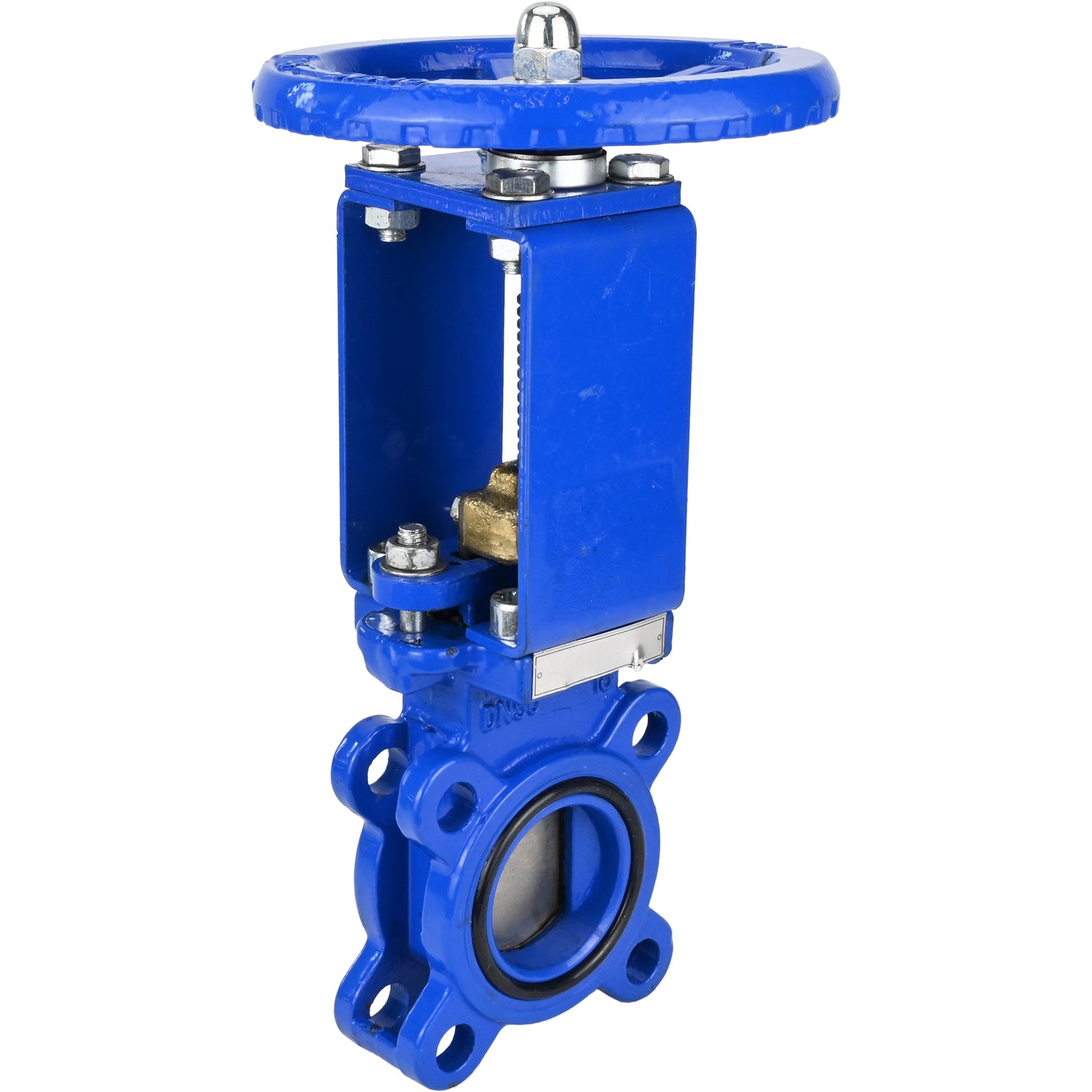 Vanne à guillotine Elephant GVKN1331E-2W-Fb-S, matériau du corps - fonte GGG40, matériau du couteau - acier inoxydable AISI 304, joint - EPDM, volant