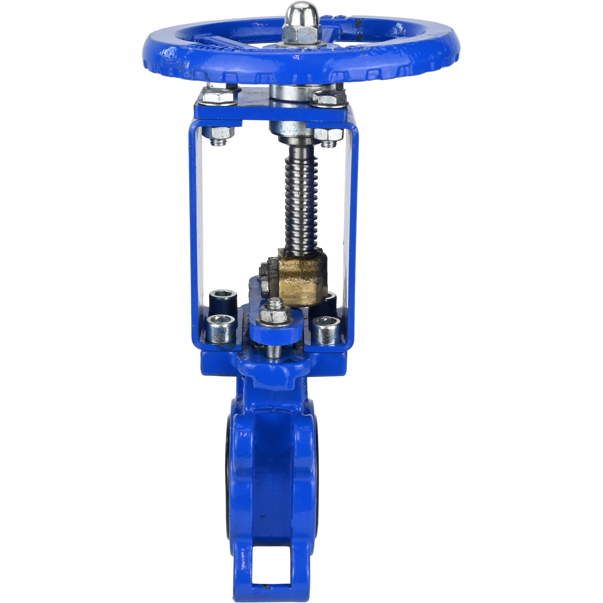 Vanne à guillotine Elephant GVKN1331E-2W-Fb-S, matériau du corps - fonte GGG40, matériau du couteau - acier inoxydable AISI 304, joint - EPDM, volant