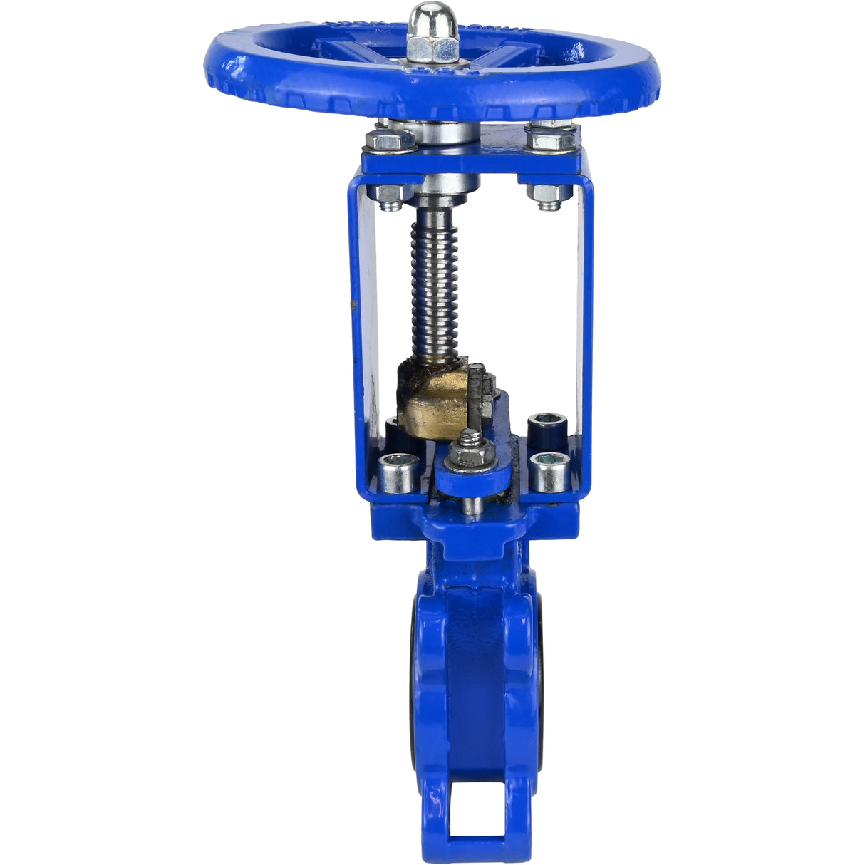 Vanne à guillotine Elephant GVKN1331E-2W-Fb-S, matériau du corps - fonte GGG40, matériau du couteau - acier inoxydable AISI 304, joint - EPDM, volant