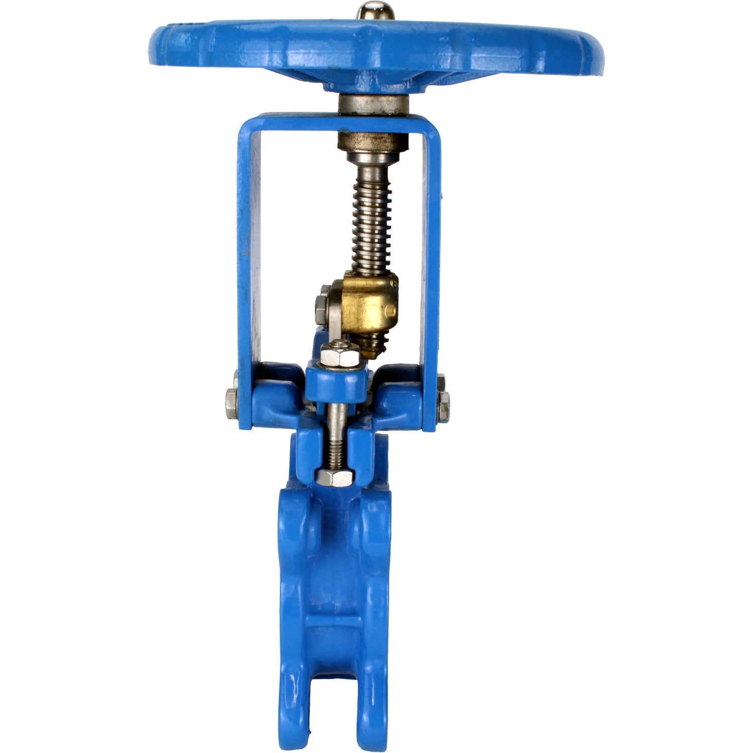 Vanne à guillotine Elephant GVKN1331N-2W-Fb-S, matériau du corps - fonte GGG40, matériau du couteau - acier inoxydable AISI 304, joint - NBR, volant