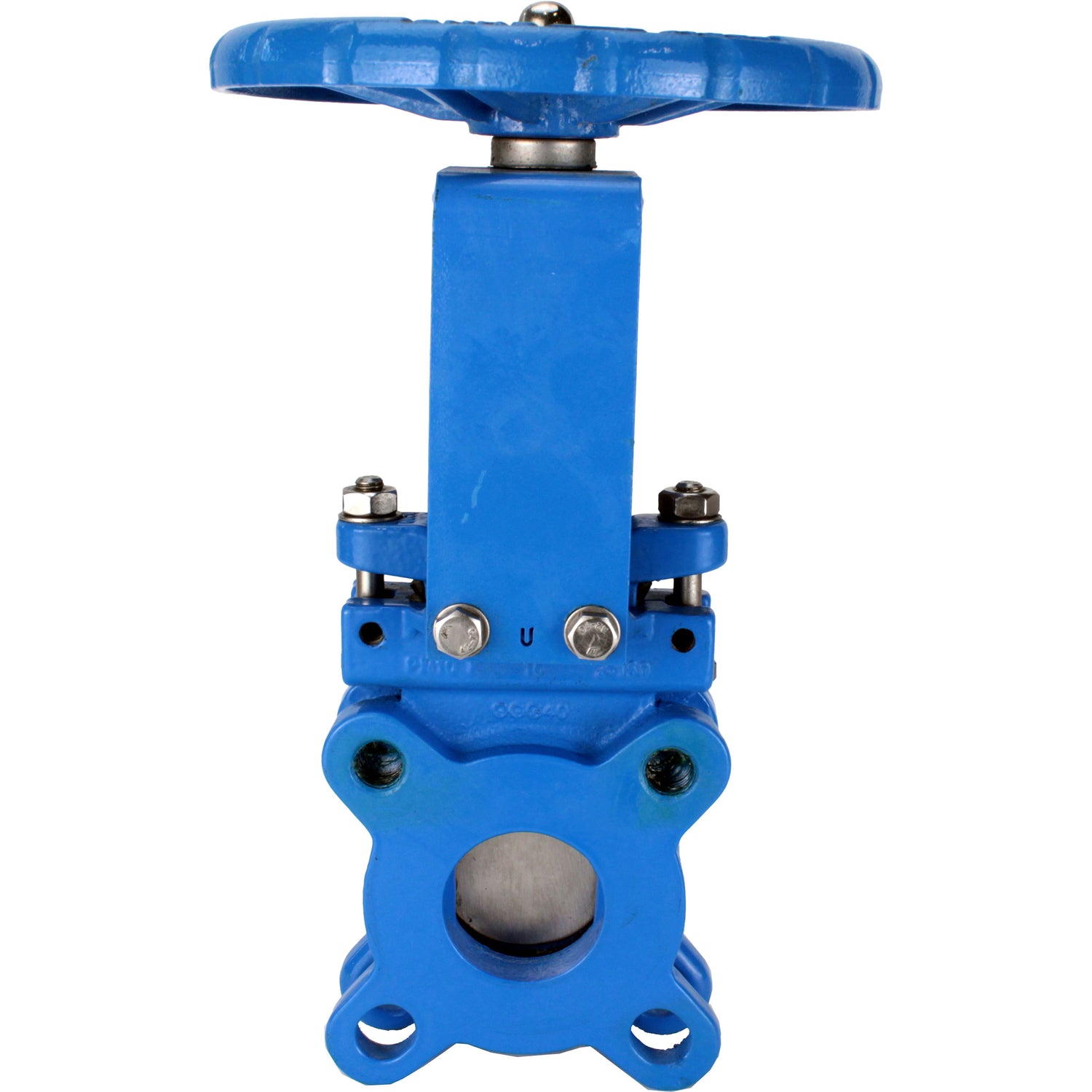 Vanne à guillotine Elephant GVKN1331N-2W-Fb-S, matériau du corps - fonte GGG40, matériau du couteau - acier inoxydable AISI 304, joint - NBR, volant