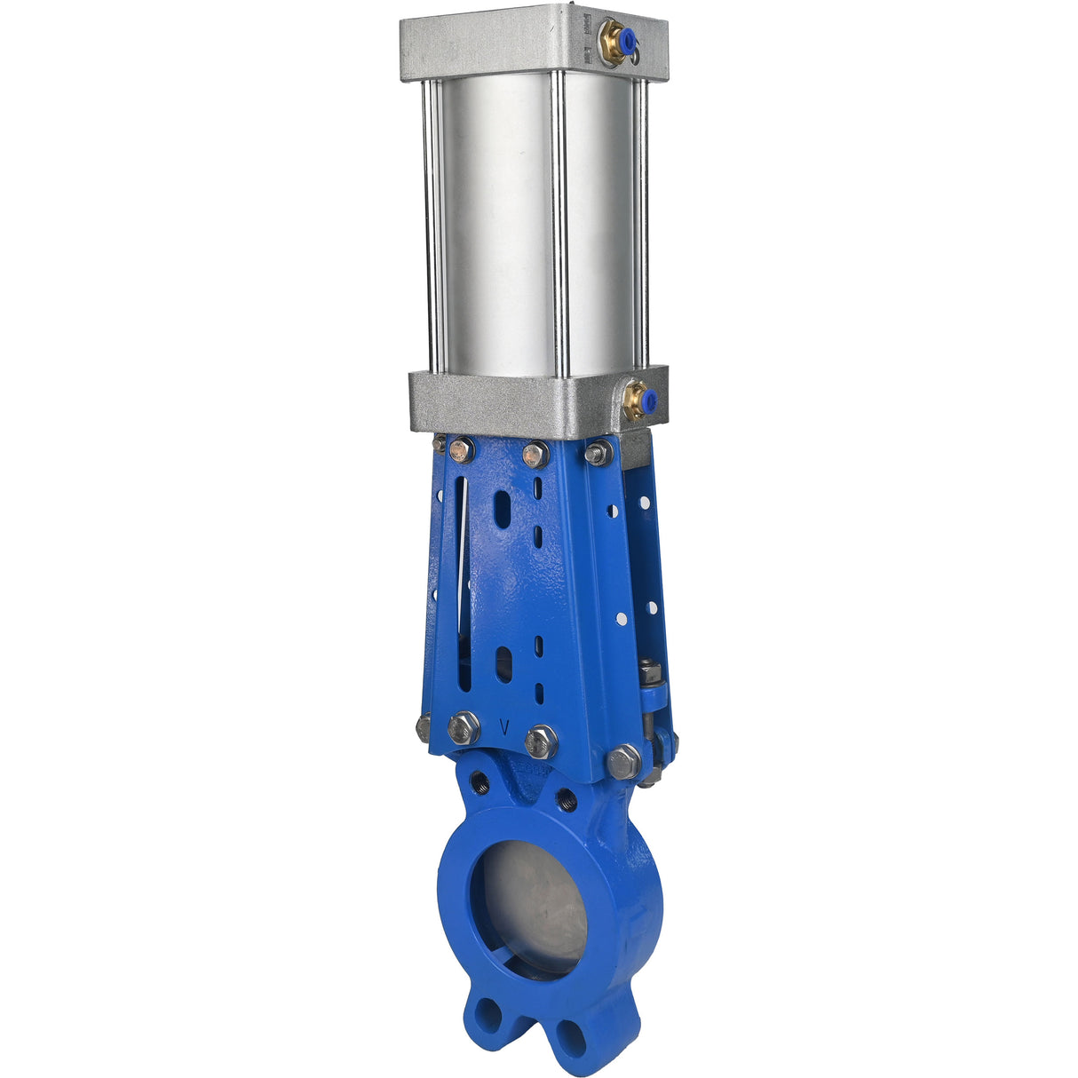 Gate valves Elephant GVKR1331E-1W-Fb-2P-WENZ PN16 unidirectional, interflanged, spindle - extendable, body - cast iron GGG40, gate - stainless steel 304, seal - EPDM, pneumatically actuated, WENZ