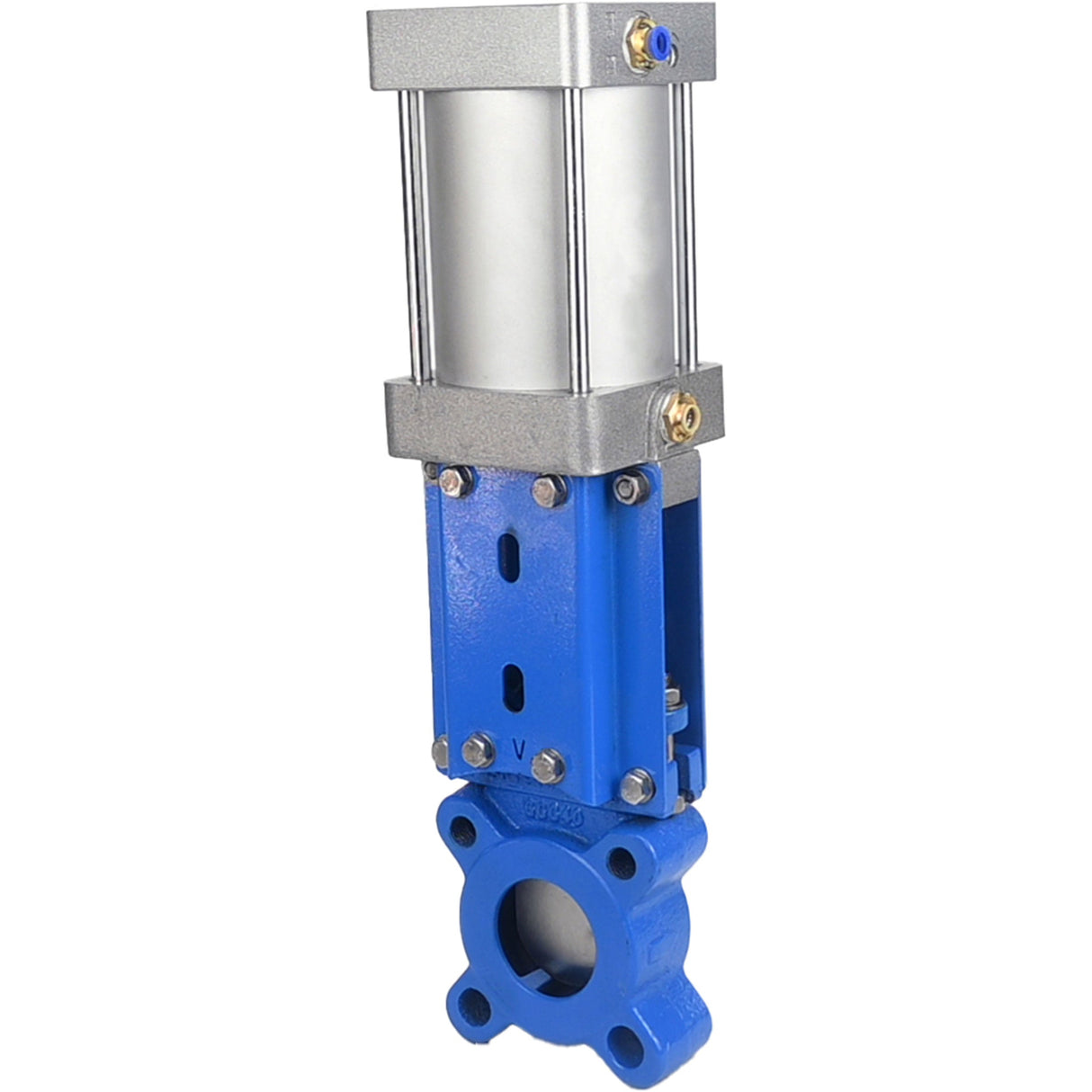 Gate valves Elephant GVKR1331M-1W-Fb-2P-WENZ PN10 unidirectional, interflanged, spindle - extendable, body - cast iron GGG40, gate - stainless steel 304, seal - EPDM, pneumatically actuated, WENZ